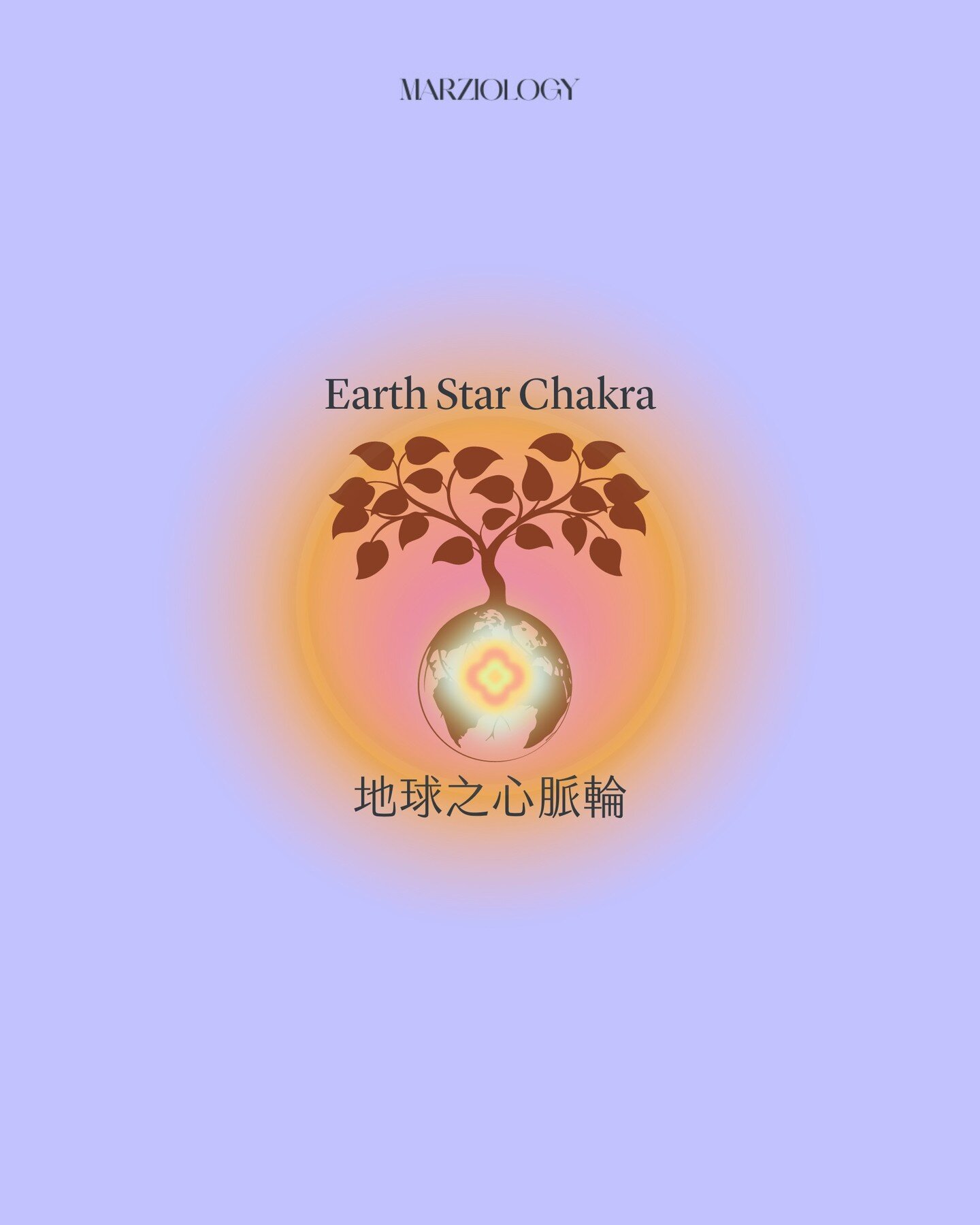 I feel connected with the Earth and all of human kind, past and present. I am present and grounded on all levels and dimensions 🦶🌍🤎 從過去到現在，我體驗與地球和人類集體共享的連結。我從各個層面和維度，植根在當下。

The Sanskrit name of the Earth Star Chakra, Vasundhara, translates to &ld