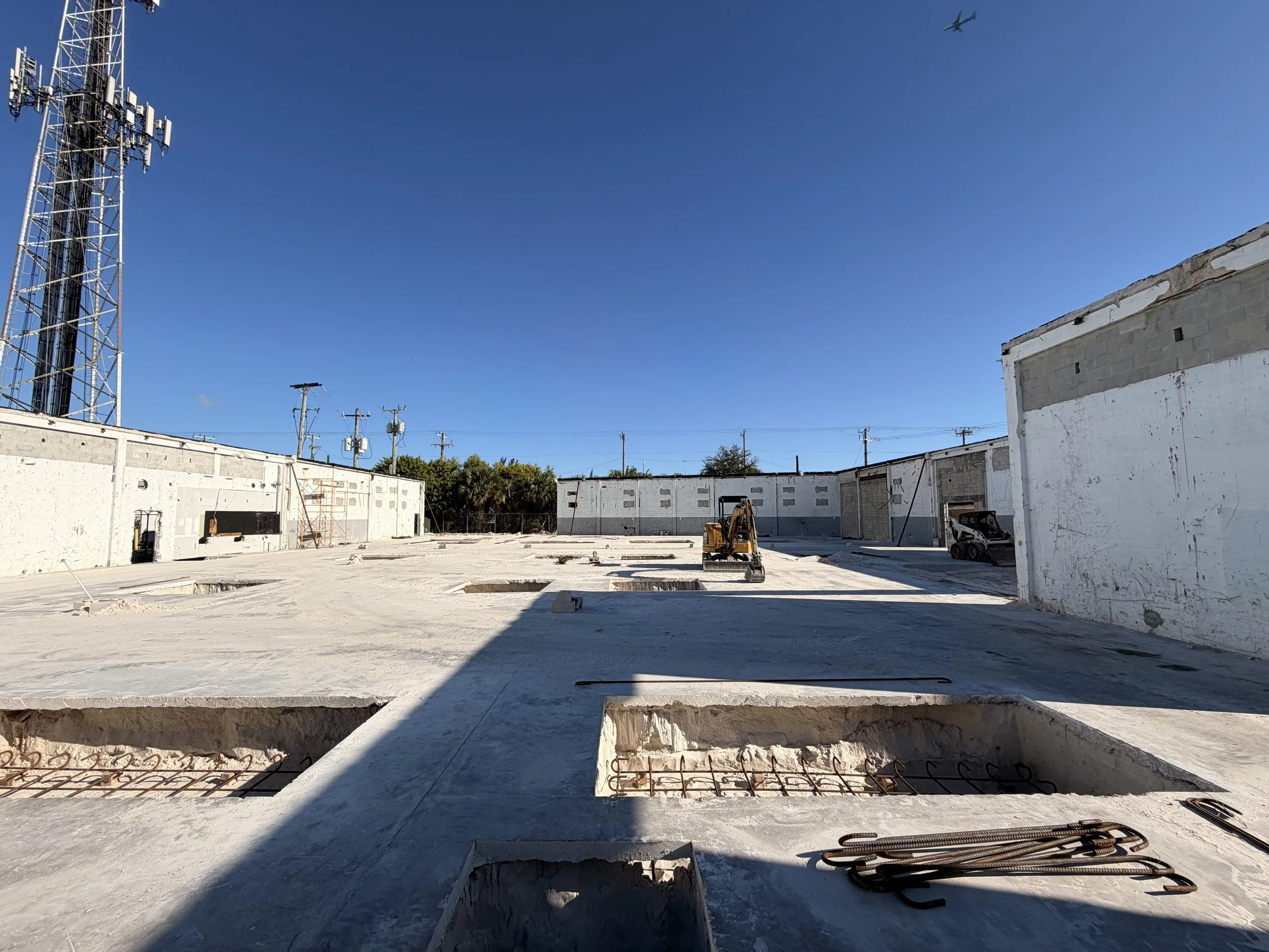 Structural work in progress new construction Data Center in Miami Gardens 