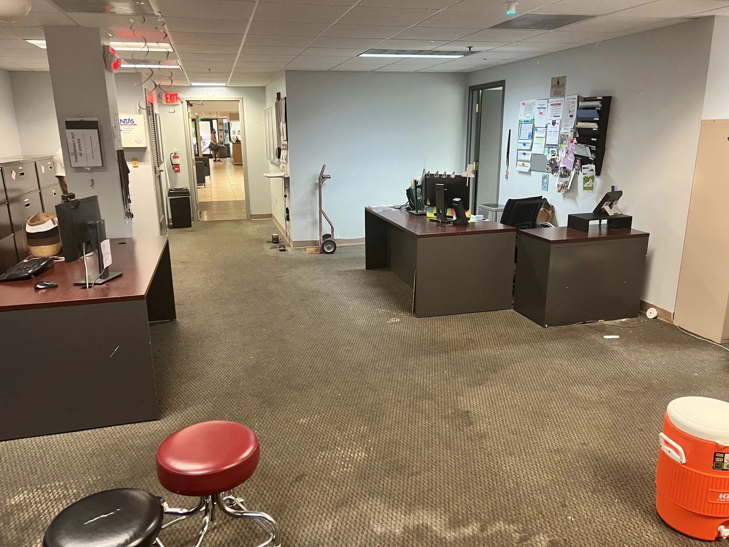 Before remodel in Miami Lakes Athletic Club office area