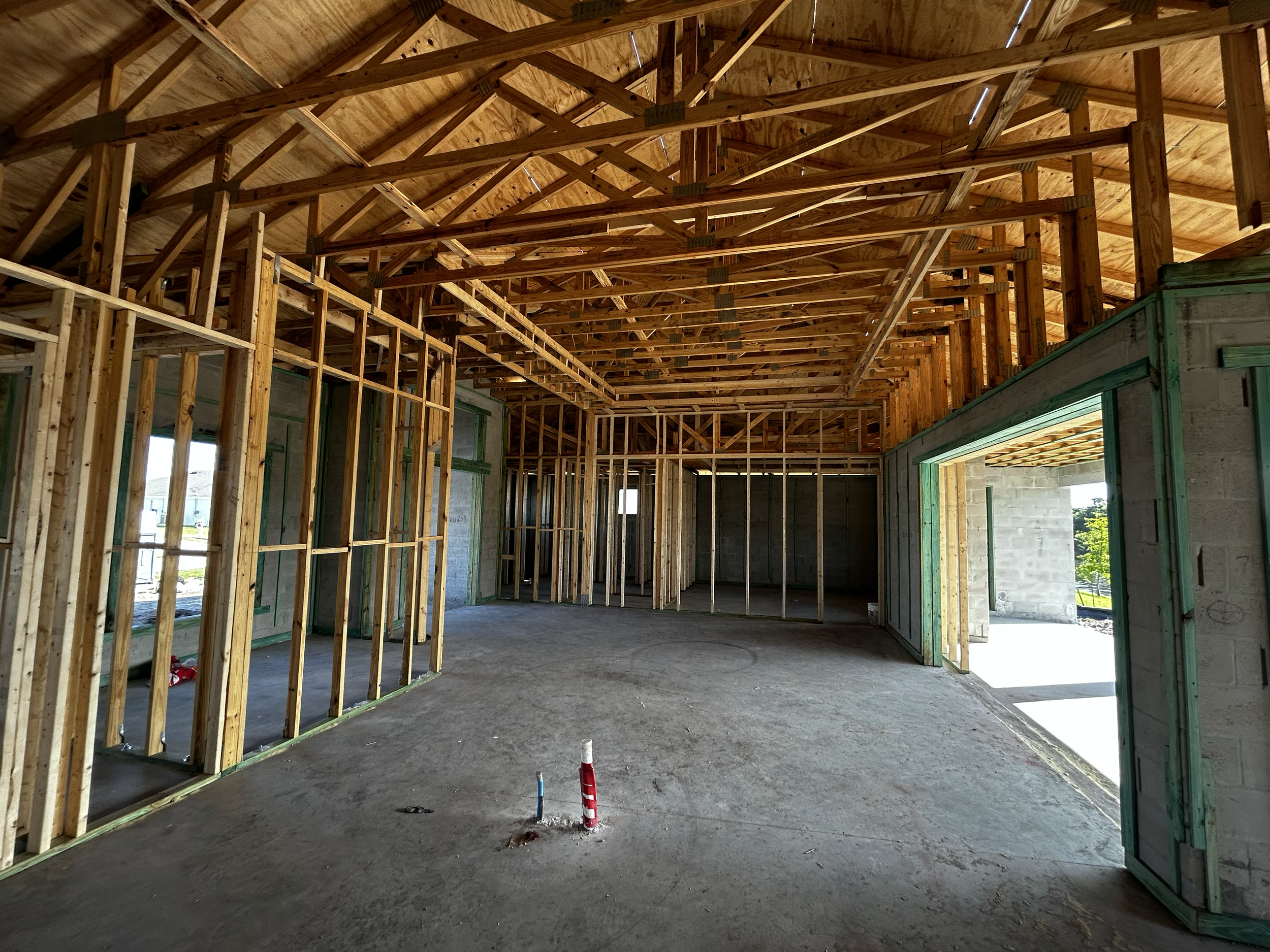 New home construction progress in Cape Coral, Florida