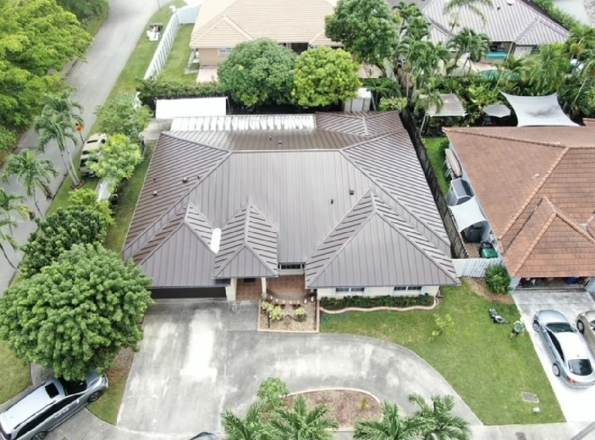 New metal roof installed