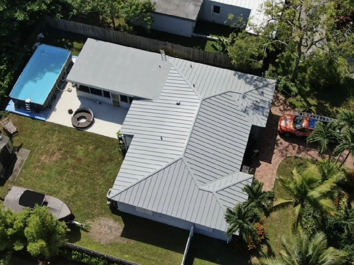 New metal roof installed