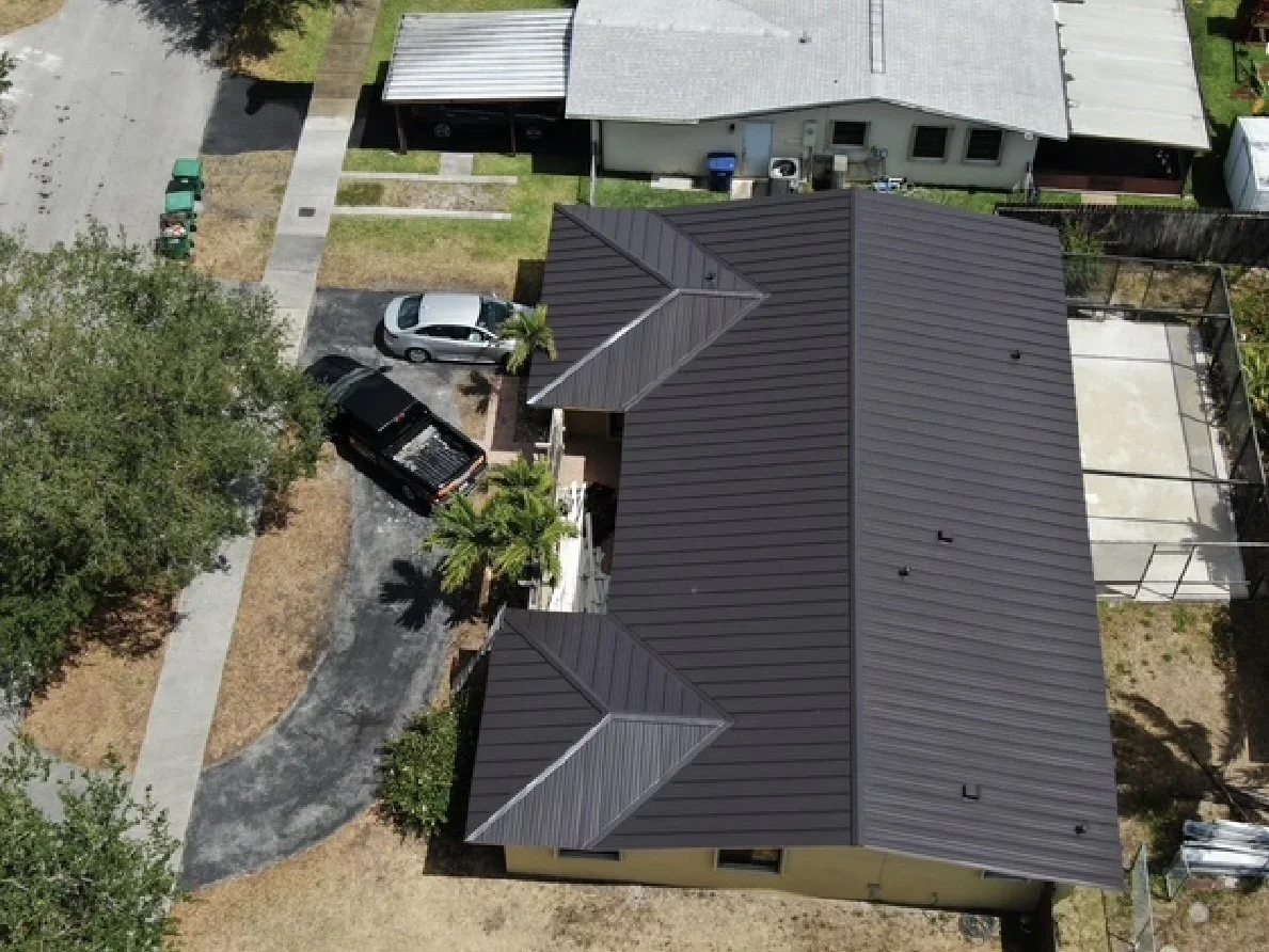 New metal roof installed