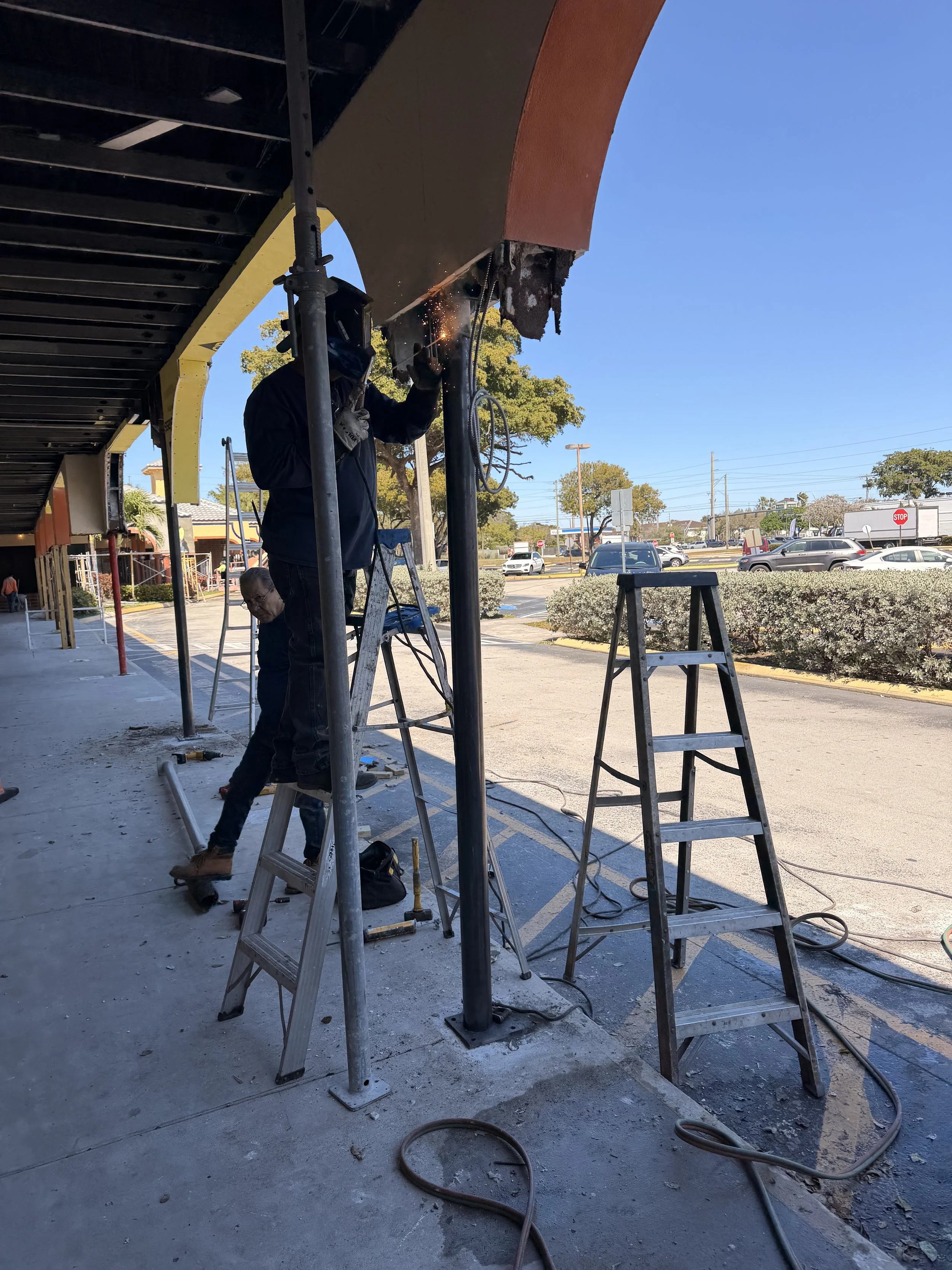 Replacement of 40+ columns in 3 Lakes Shopping Center in Tamarac, FL
