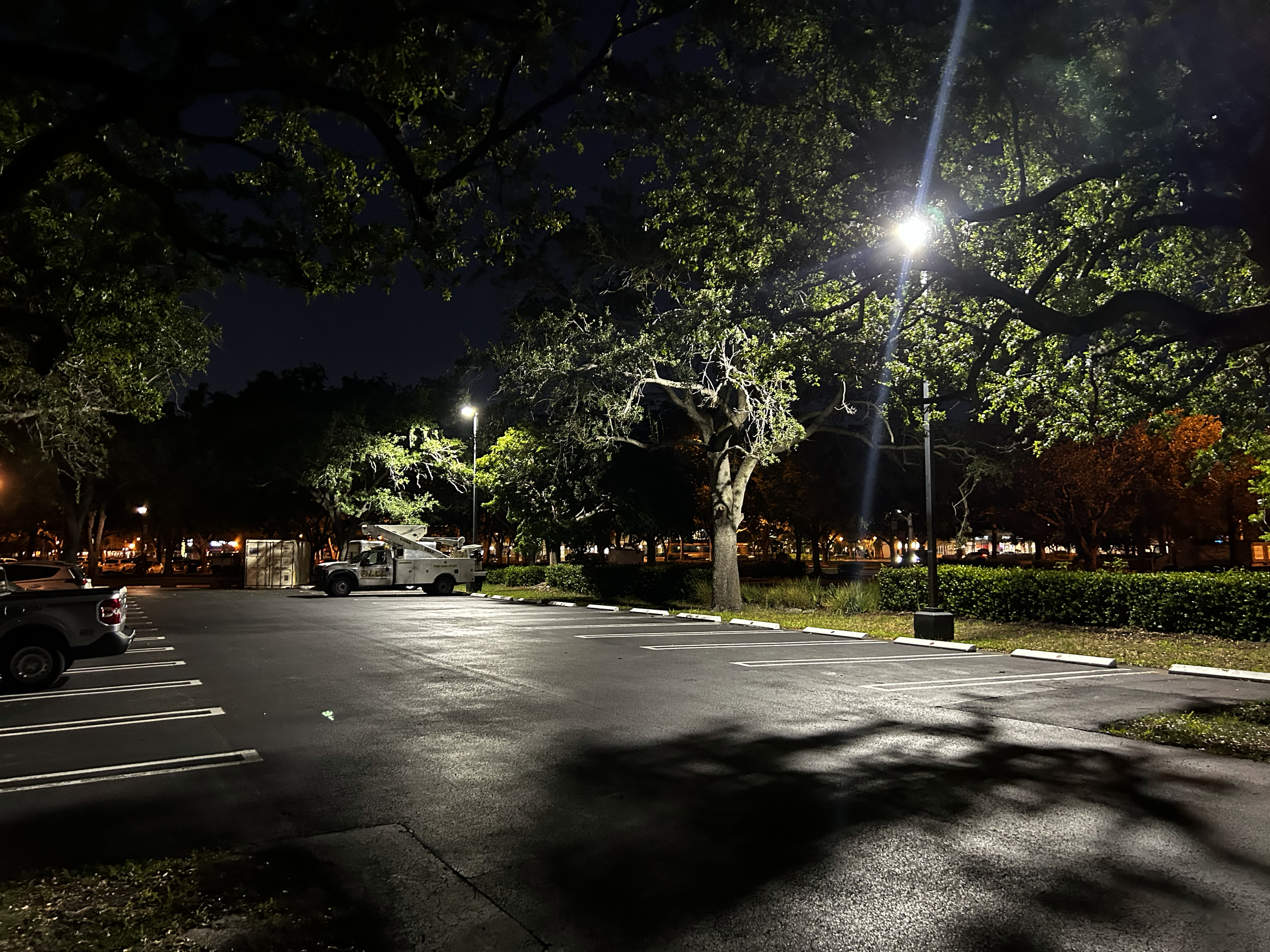 New parking lot lights to meet town illumination code for 40-Year Certification in Miami Lakes Hotel
