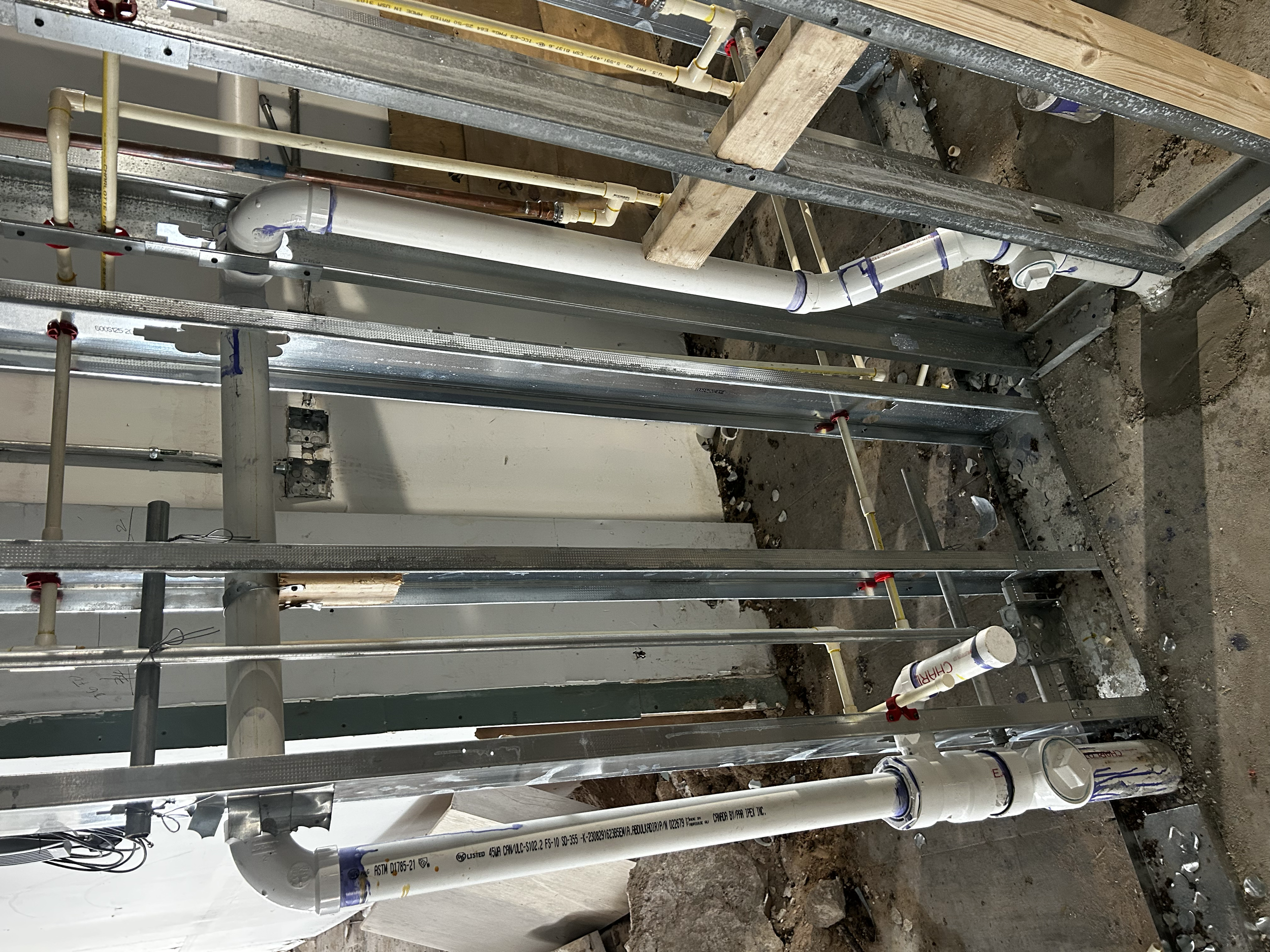 Plumbing work in AT&T on Collins Ave