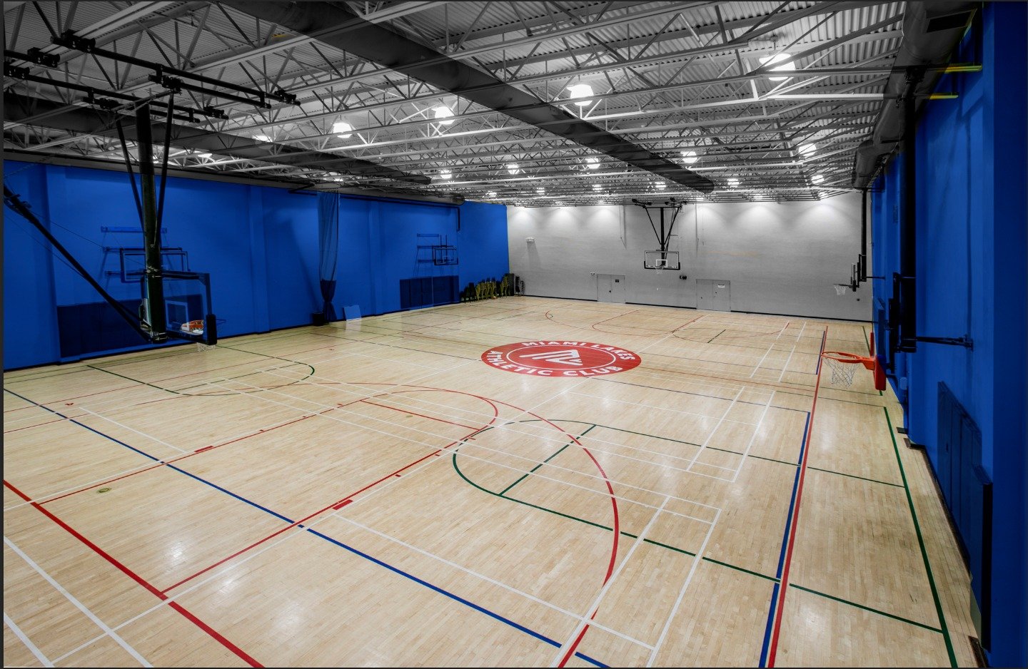 After full paint job in Miami Lakes Athletic Club; ceiling, AC ducts, walls, and new wall pads