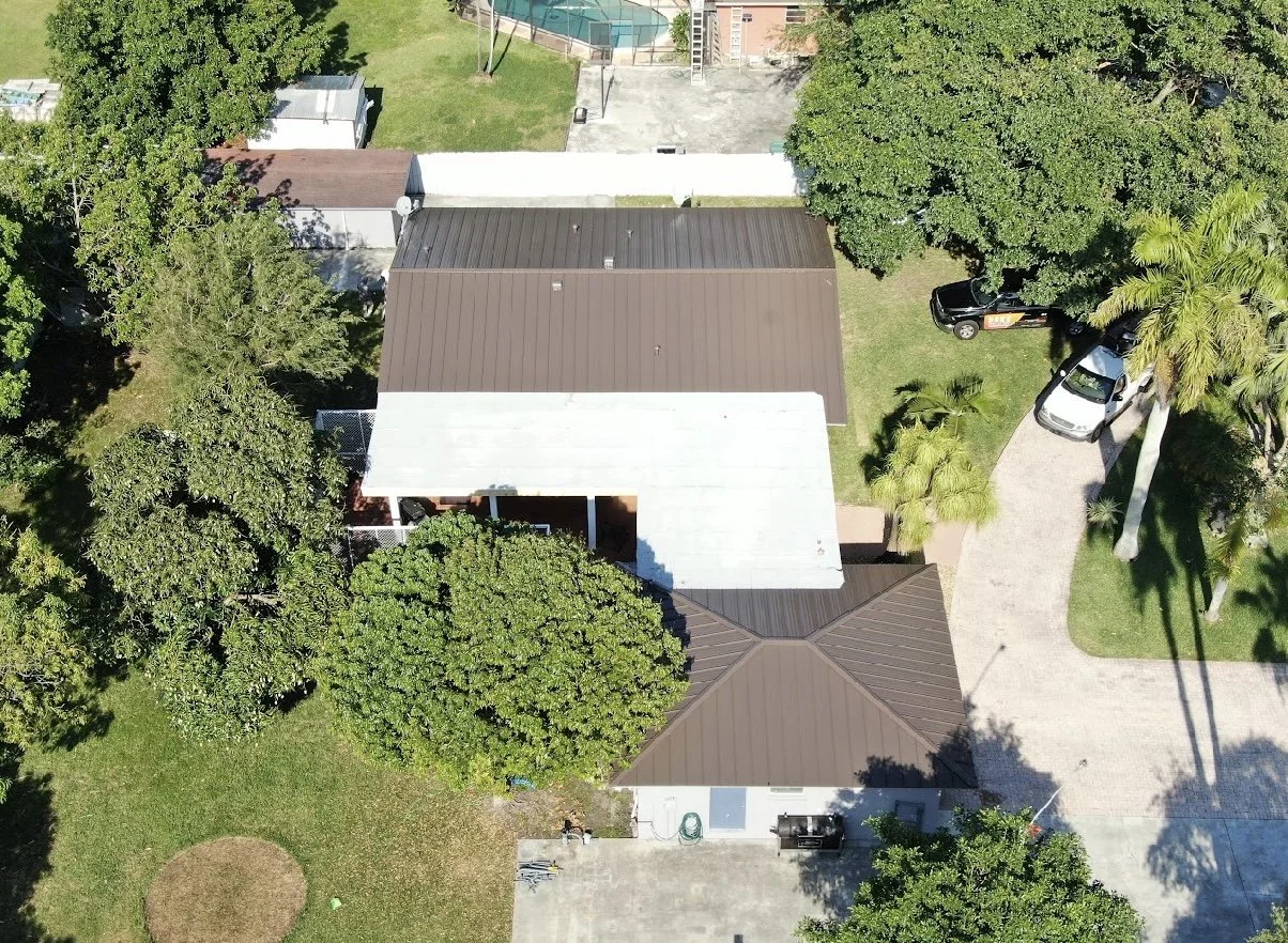 New metal roof installed
