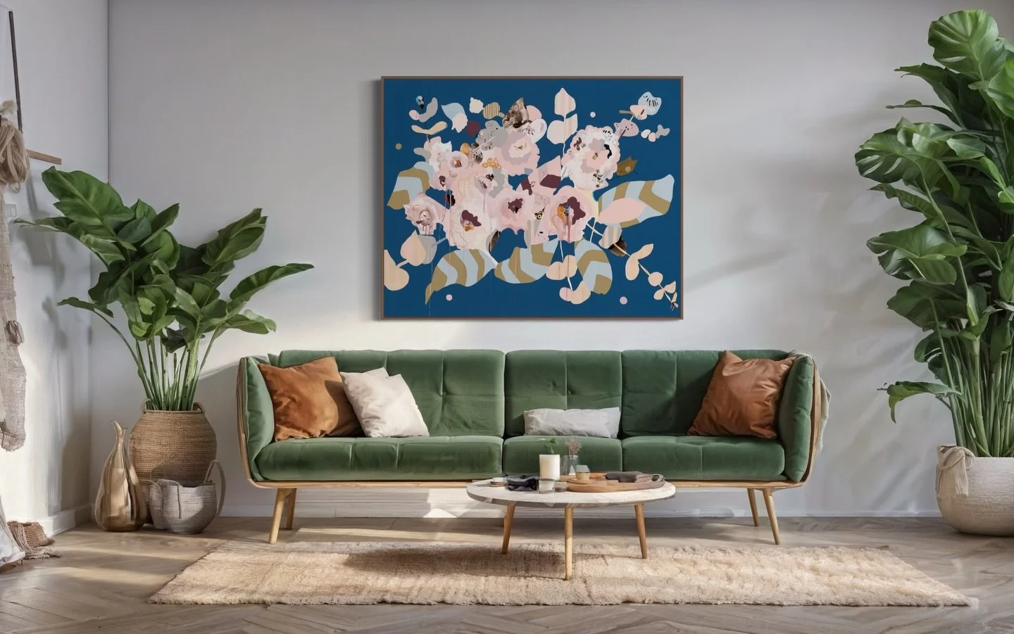 &lsquo;Paperwings&rsquo; 
Acrylic, ink &amp; gouache on canvas 
122 x 152cm
Oak frame 
@antheapolsonart 💙

#antheapolsonart #art