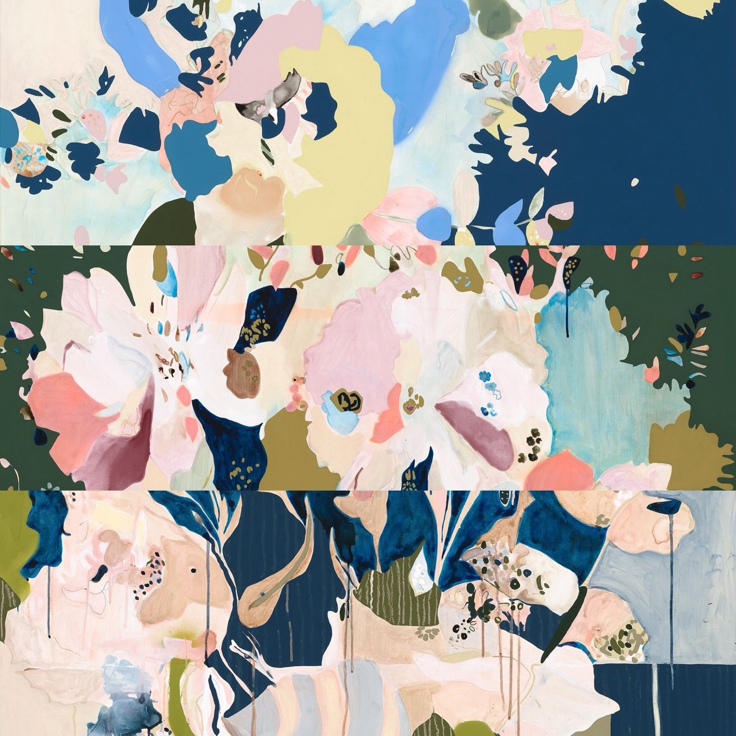 My little studio has been very busy &hellip; I&rsquo;ll have a collection of original framed paintings at the Affordable Art Fair in Brisbane (May 7 - 10) with @artist_lane think blues, greens and hints of peach + pink 💚 

#bethkennedyart #affordabl