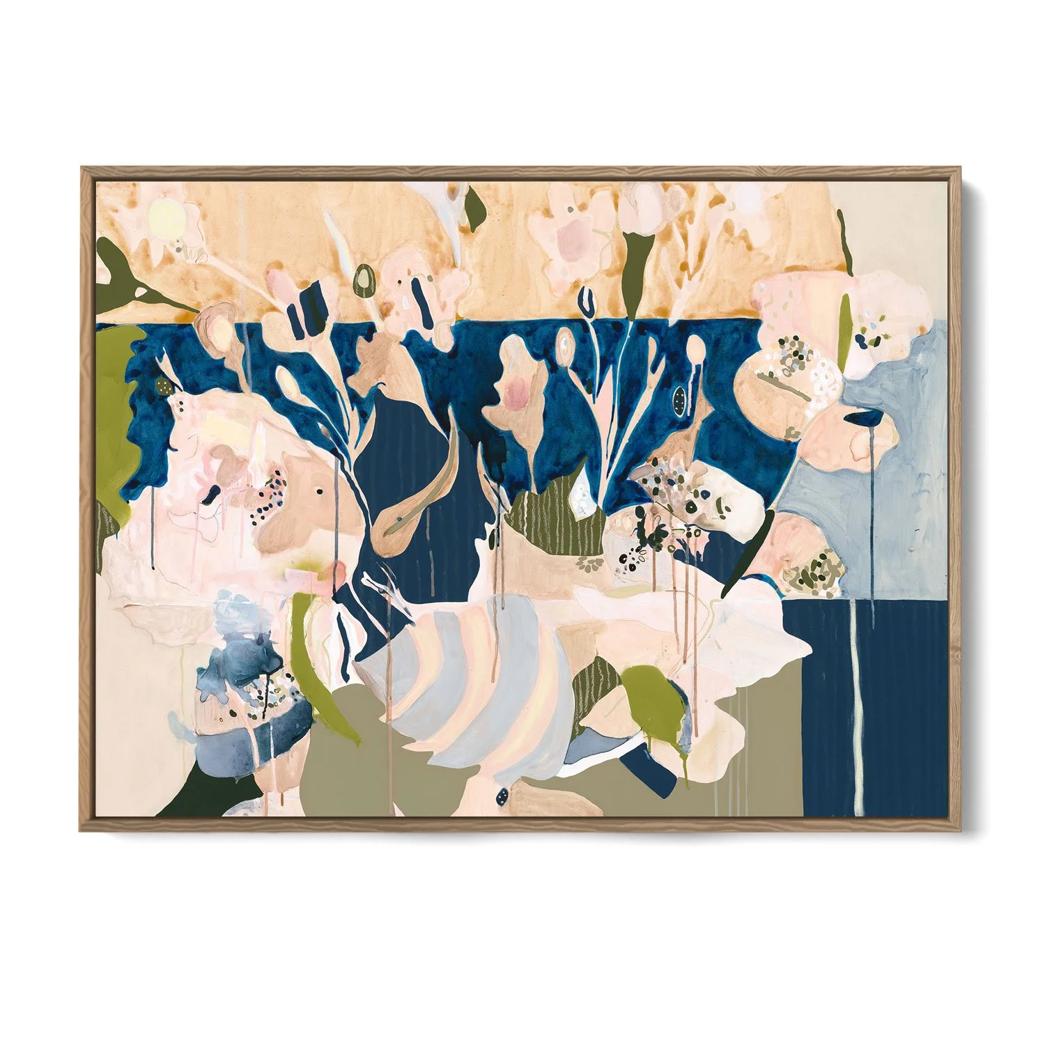 'Cloud Blue 1'
Acrylic, ink, gouache and oil stick on canvas
$3200
91 x 122cm
Oak frame 