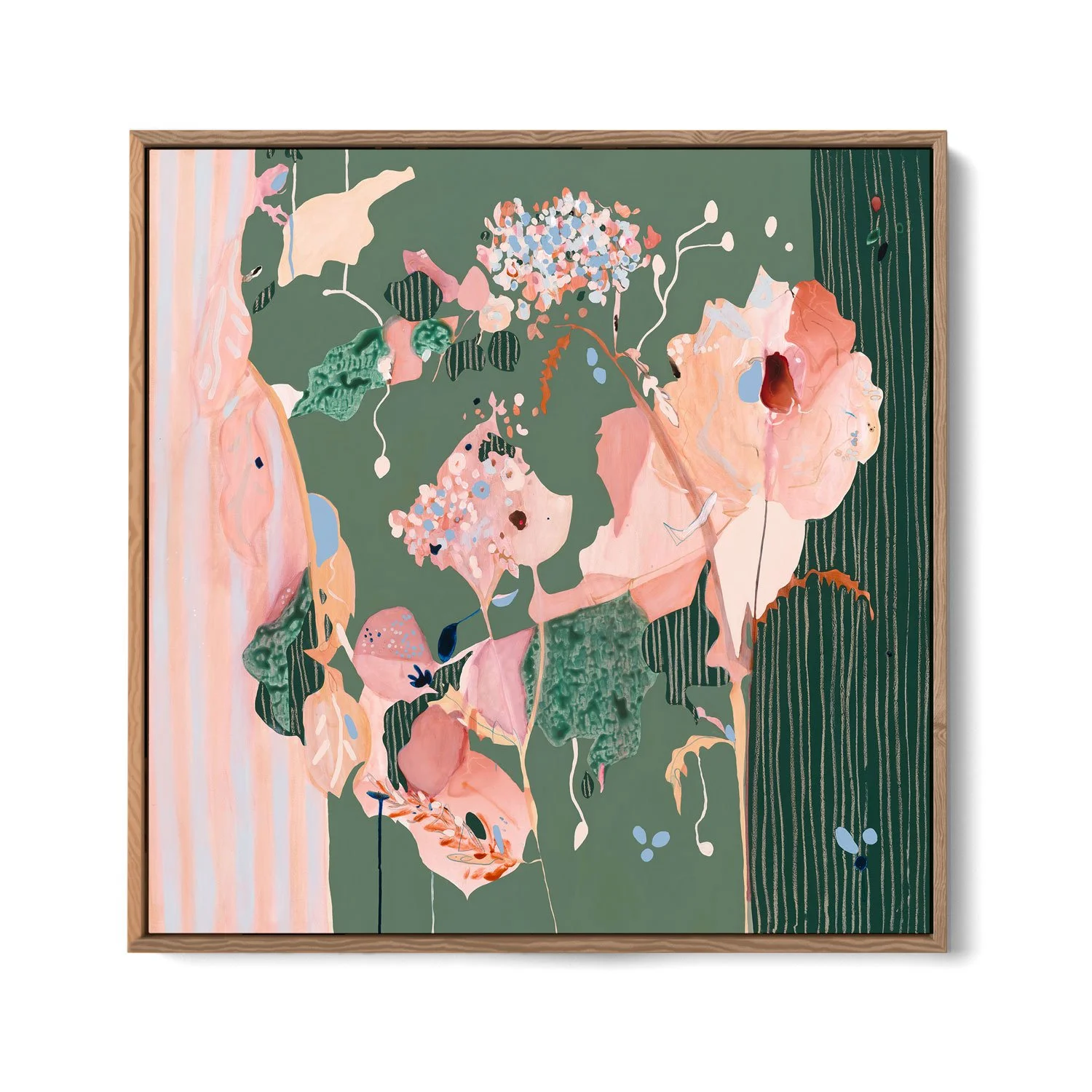 'Afterglow'
$3200
Acrylic, ink, gouache and oil stick on canvas 
122 x 122cm
Oak frame