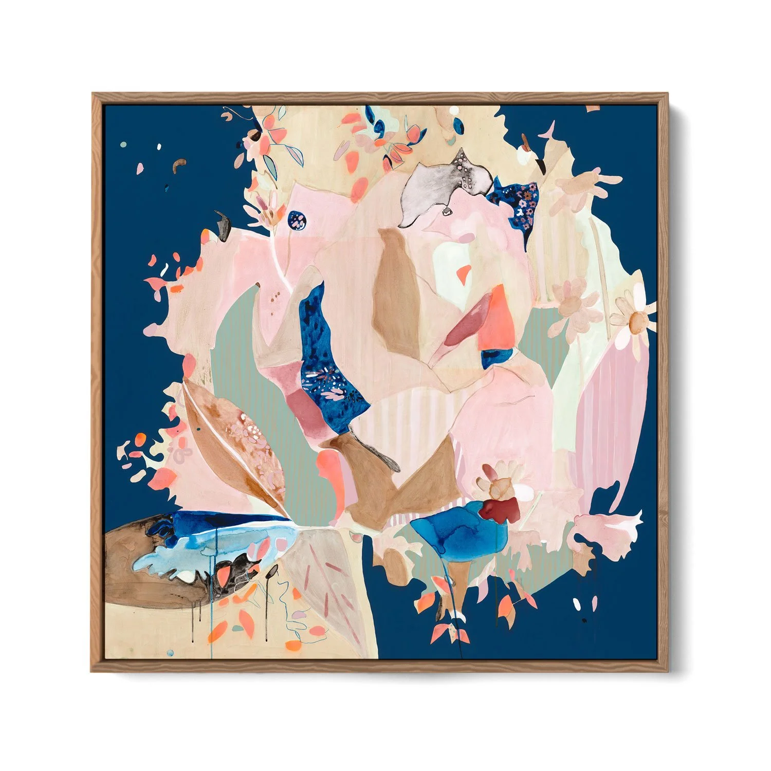 'Sea Glass'
Acrylic, ink, gouache and oil stick on canvas
$3200
122 x 122cm
Oak frame 