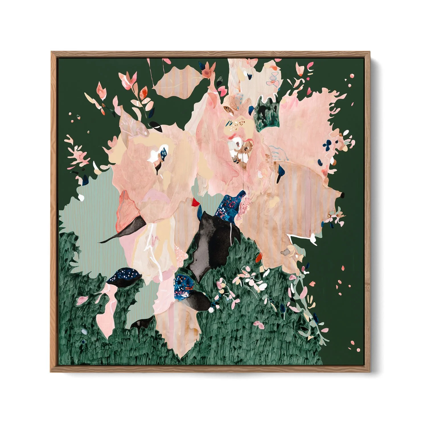 'Shooting Star' 
$3200
Acrylic, ink, gouache and oil stick on canvas 
122 x 122cm
Oak frame
