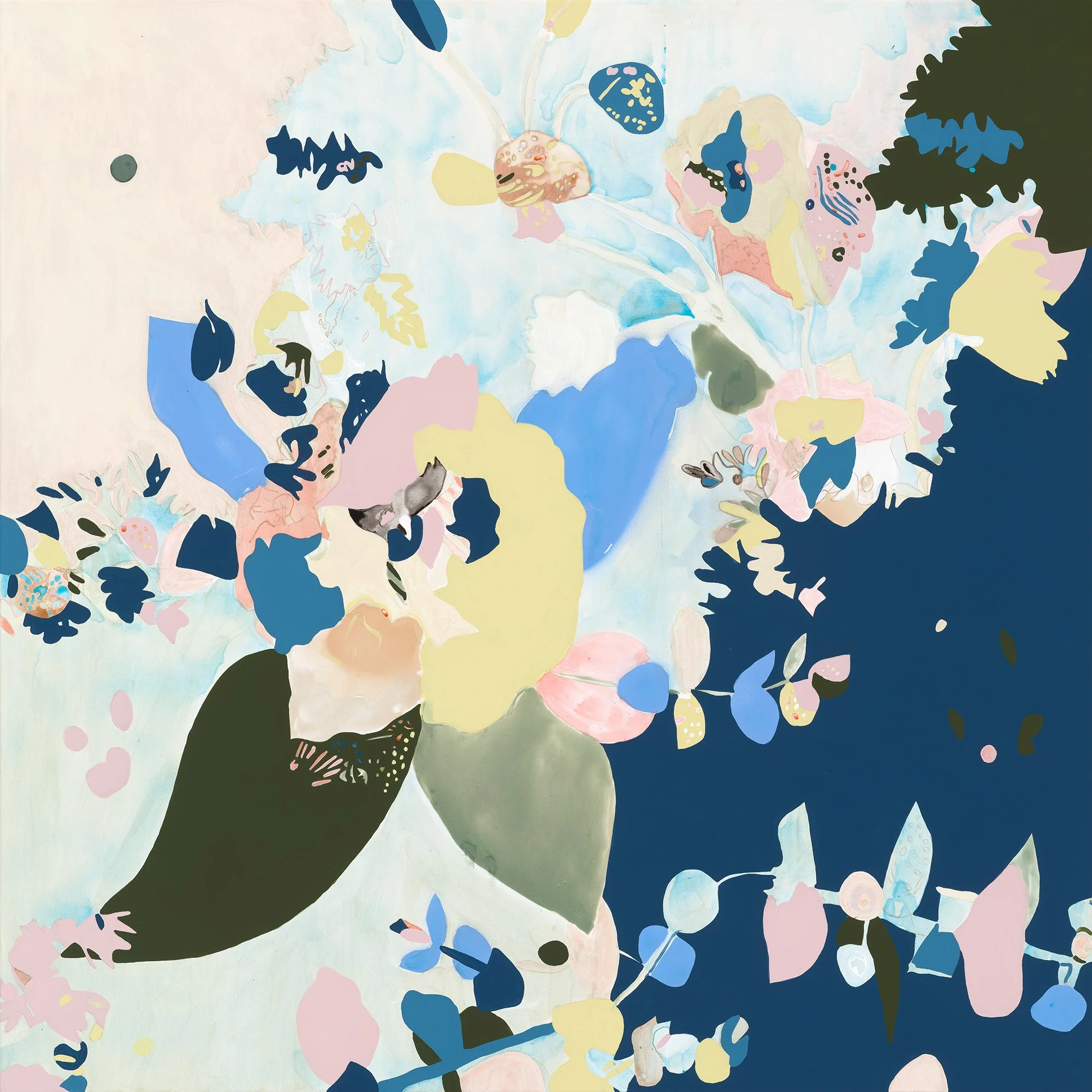 'Silver Green'
Acrylic, ink, oil stick + gouache on canvas 
$3200
122 x 122cm