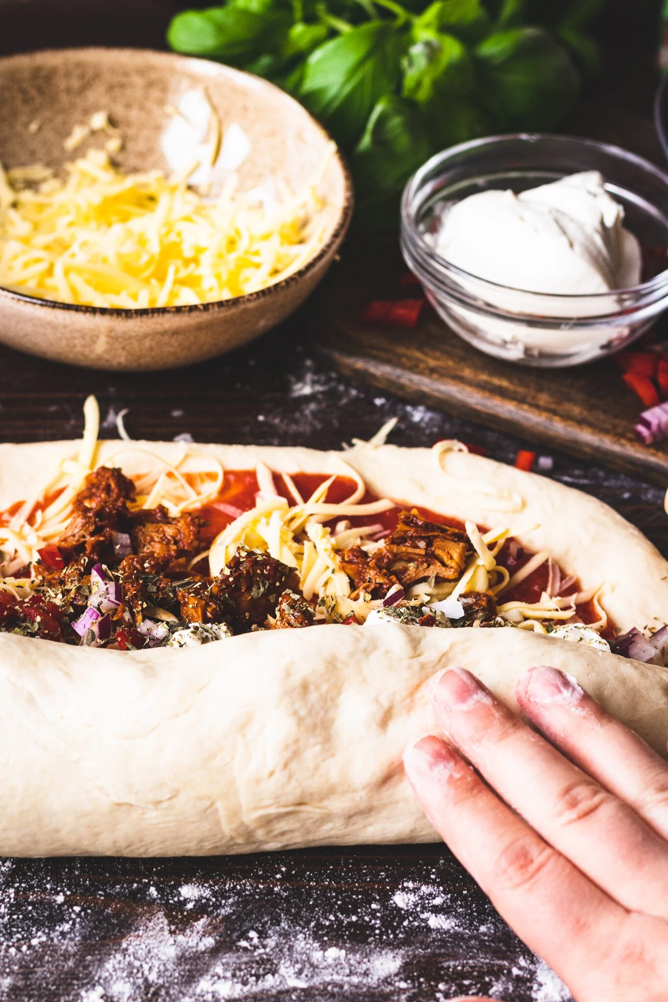 Pain Rulla Pizzabullar och vitlöksbullar — Runt bordet