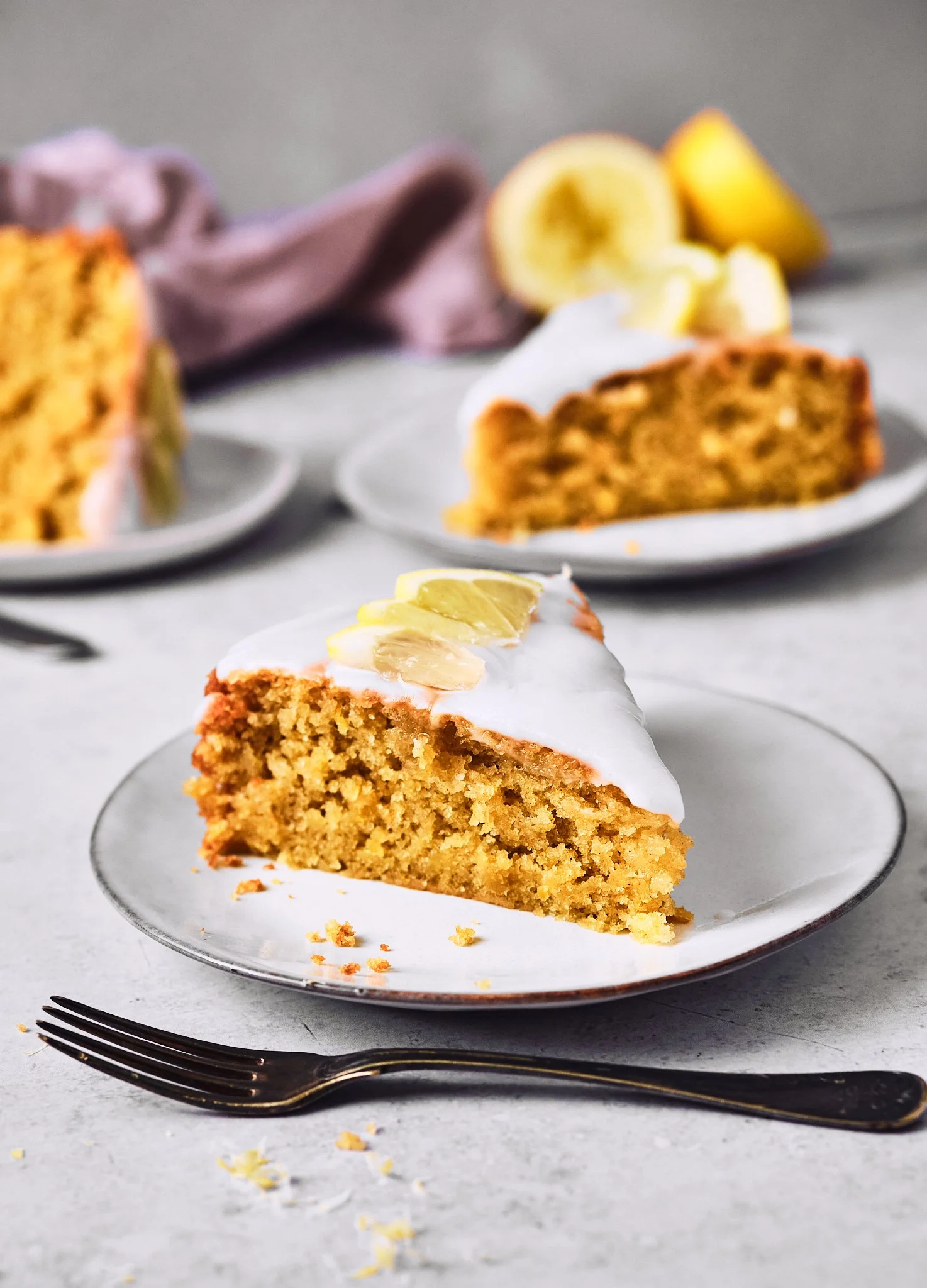 Vegansk citron- och olivoljekaka