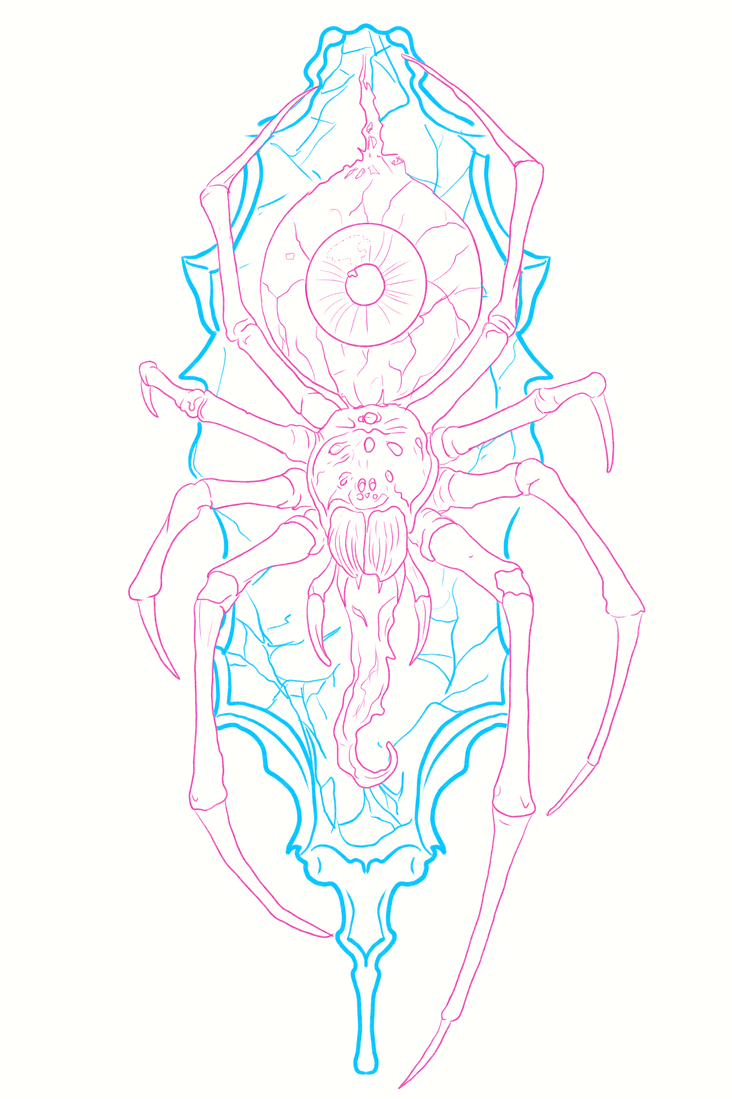 spider eye — Original LoudMind Tattoo Flash