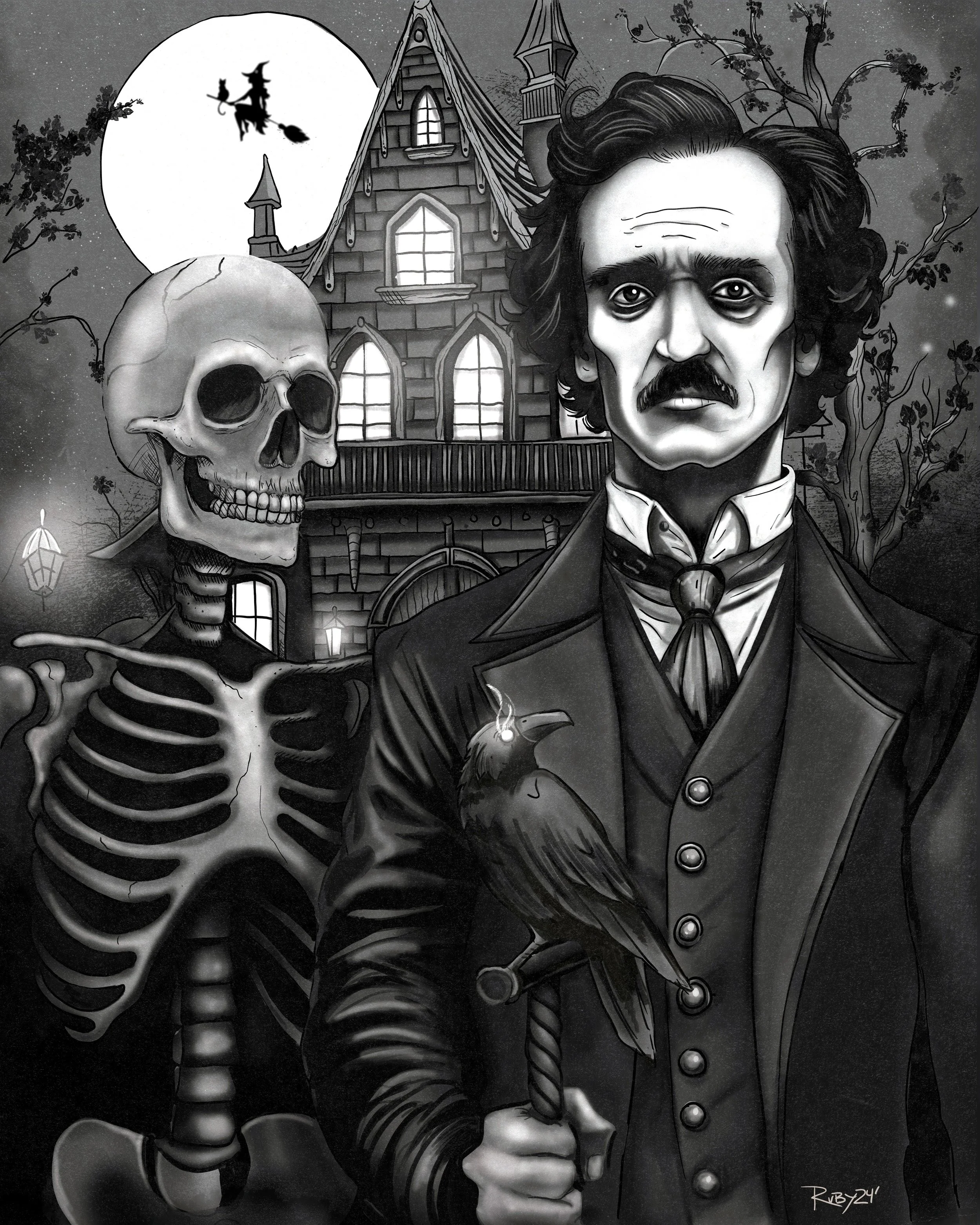 Poe American Gothic Sticker