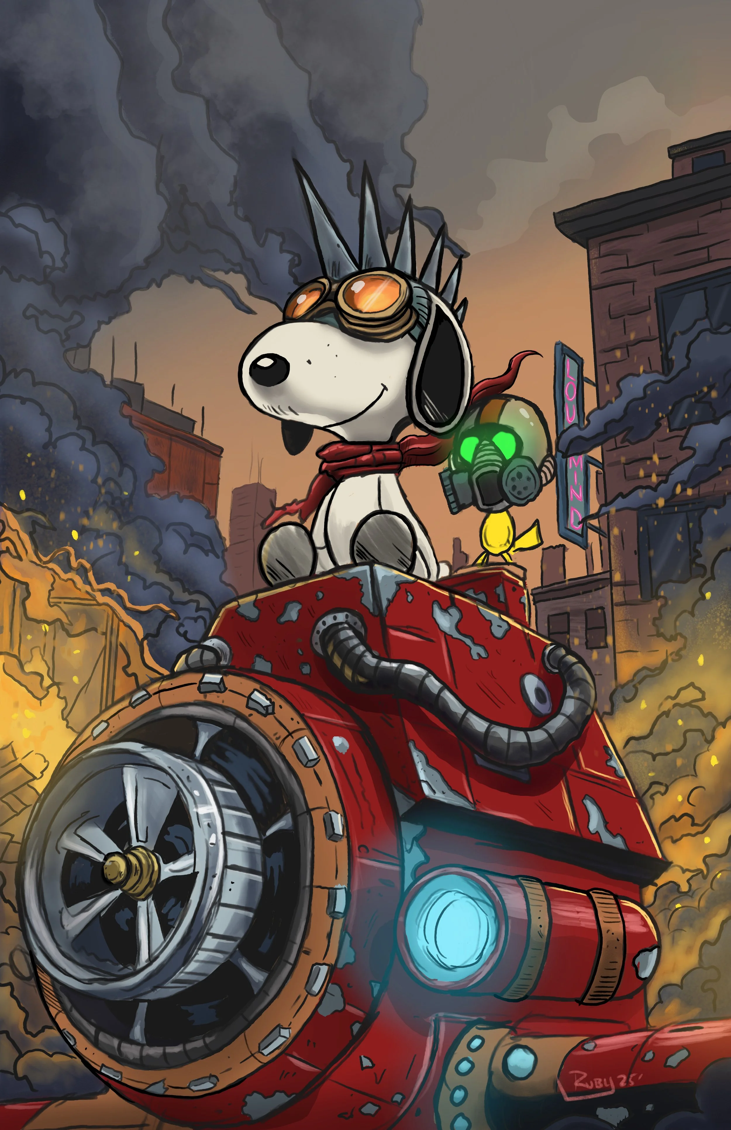Mad Max Snoopy and Woodstock