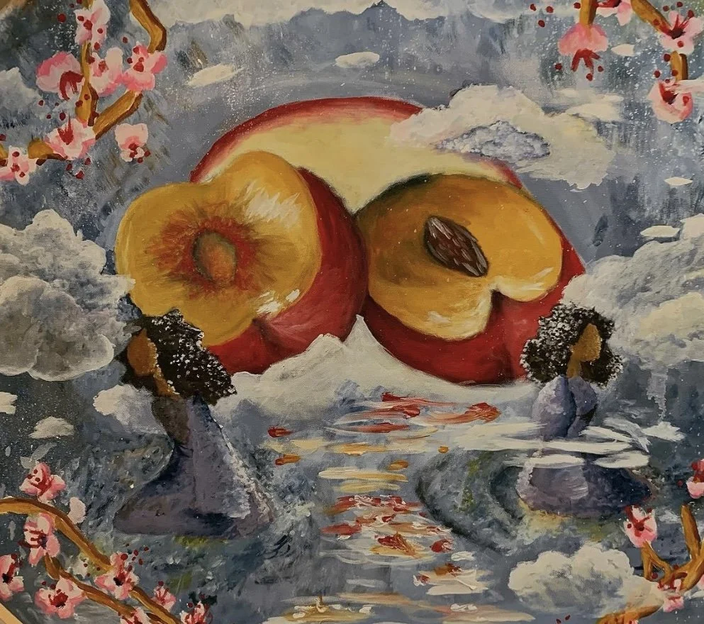 "The Sun is a Peach" 2021 Acrylic