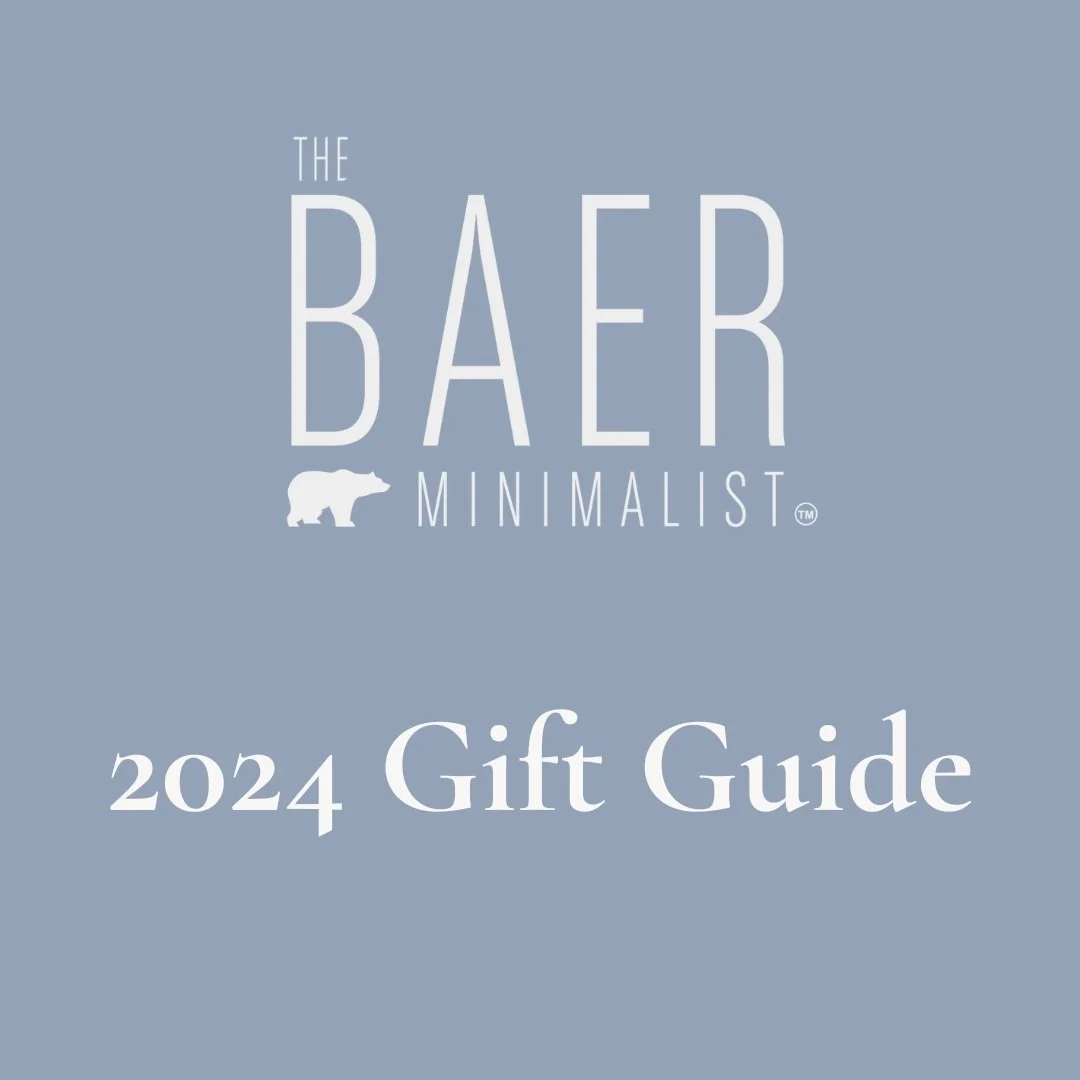 Text reads: The Baer Minimalist 2024 Gift Guide.