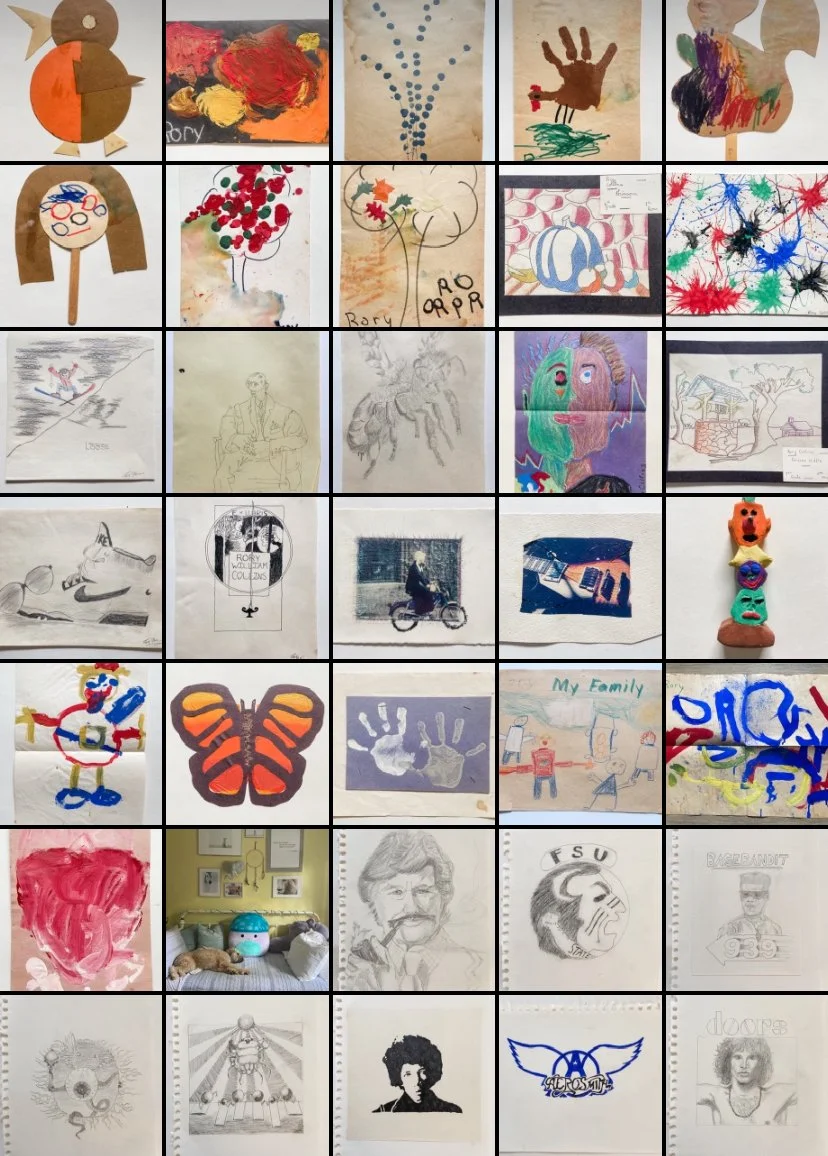 A collection of images of artwork.