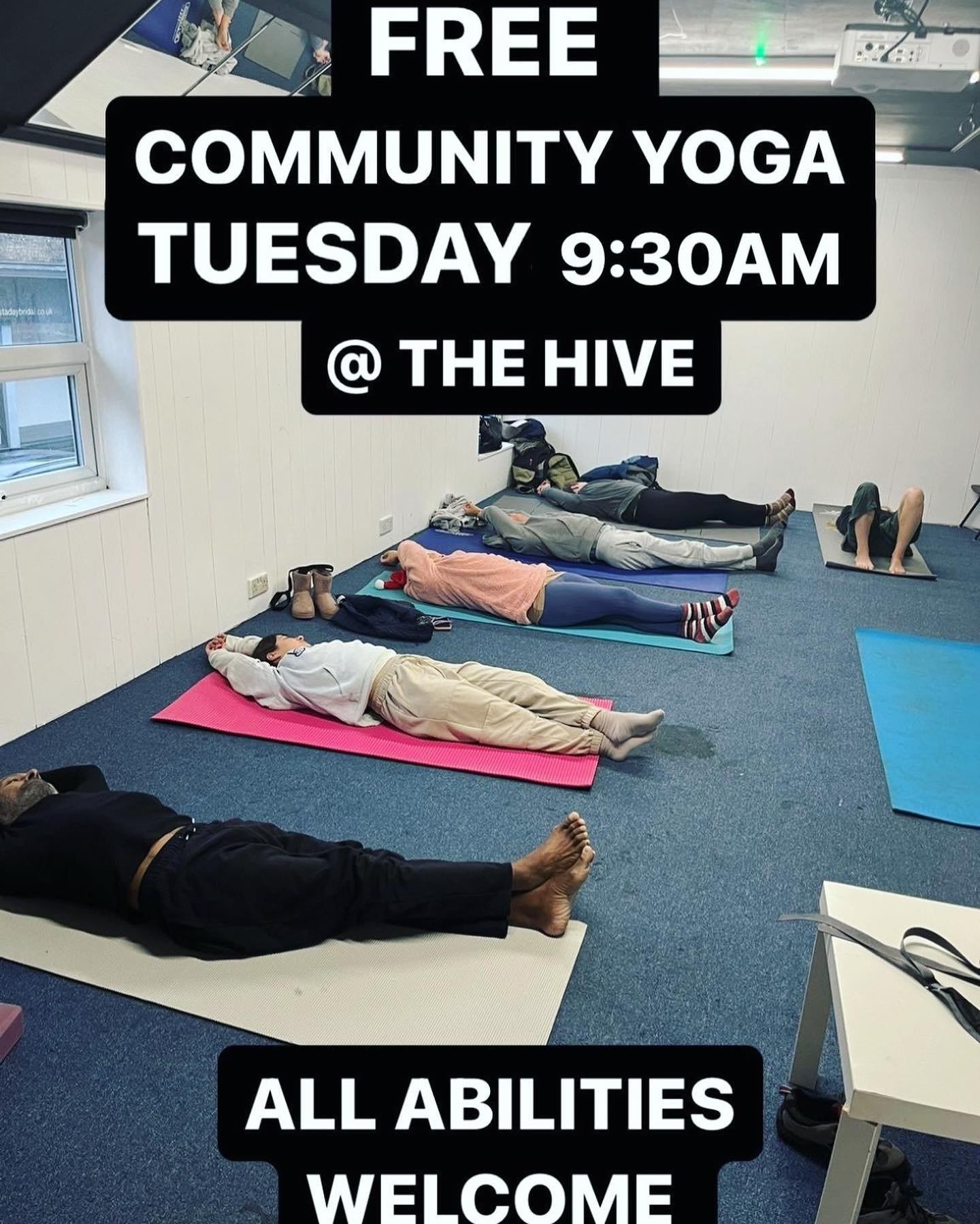 Lovely gentle good yoga session. Free. Every Tuesday with @yogability_ at @hiveipswich ! 

All welcome.