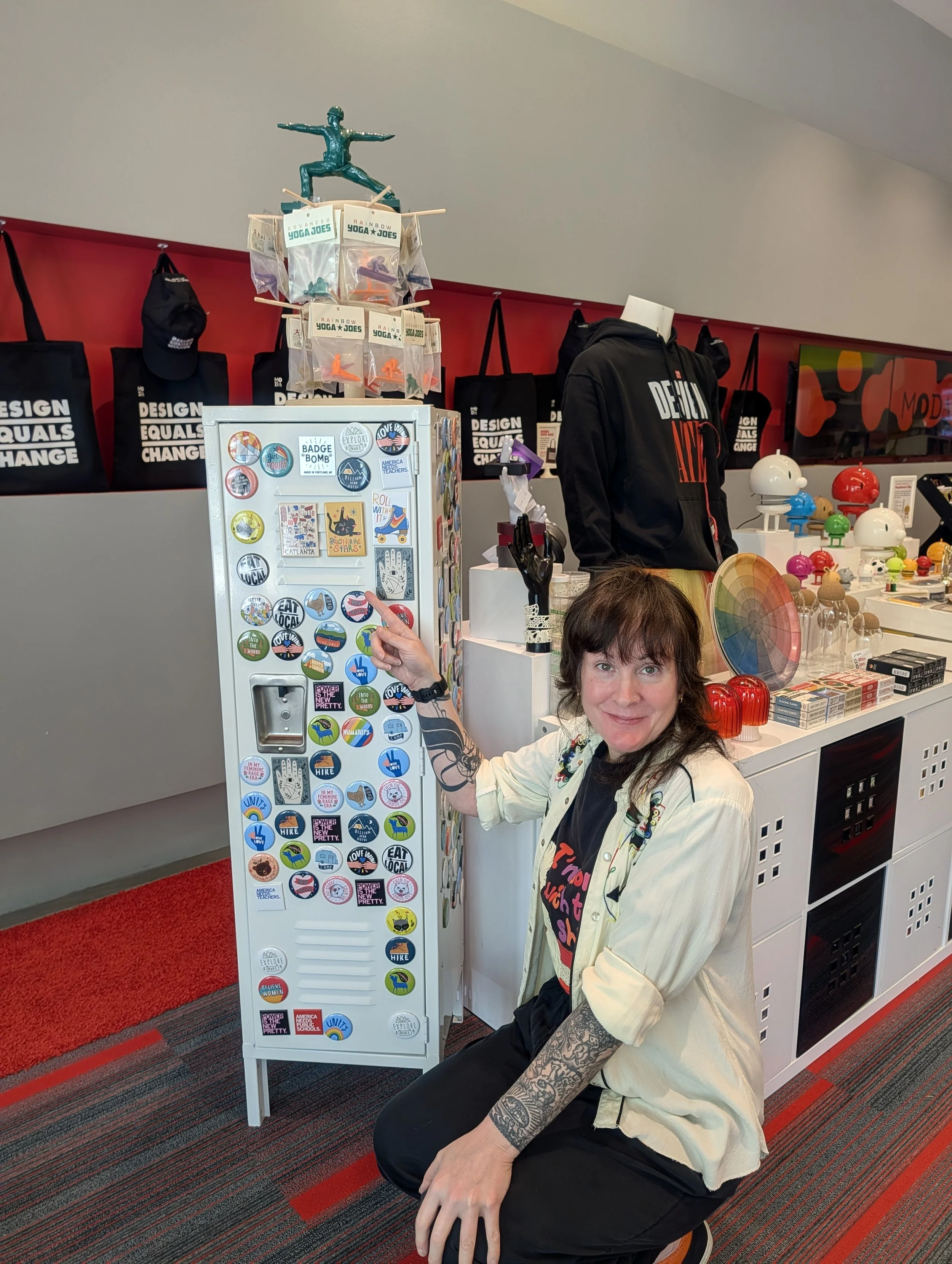 Carrie Cantwell in the MODA (Museum of Design Atlanta) Gift Shop