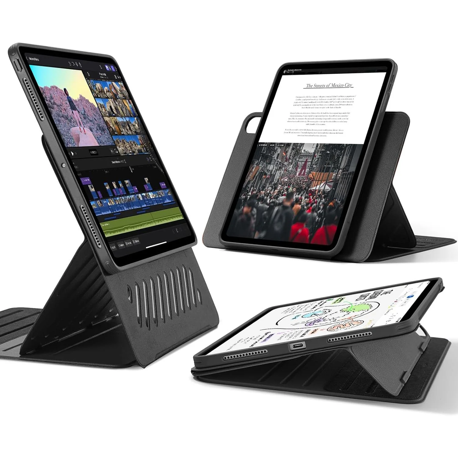 iPad cases that fold into drawing stands