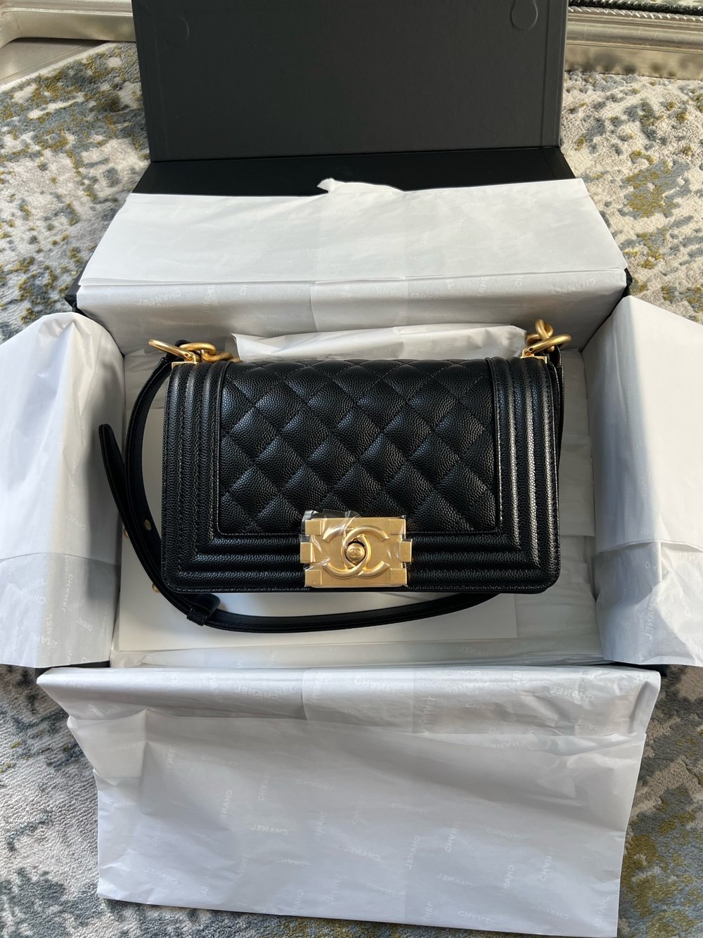 Chanel LeBoy Handbag Small - Gold — Maison Mia