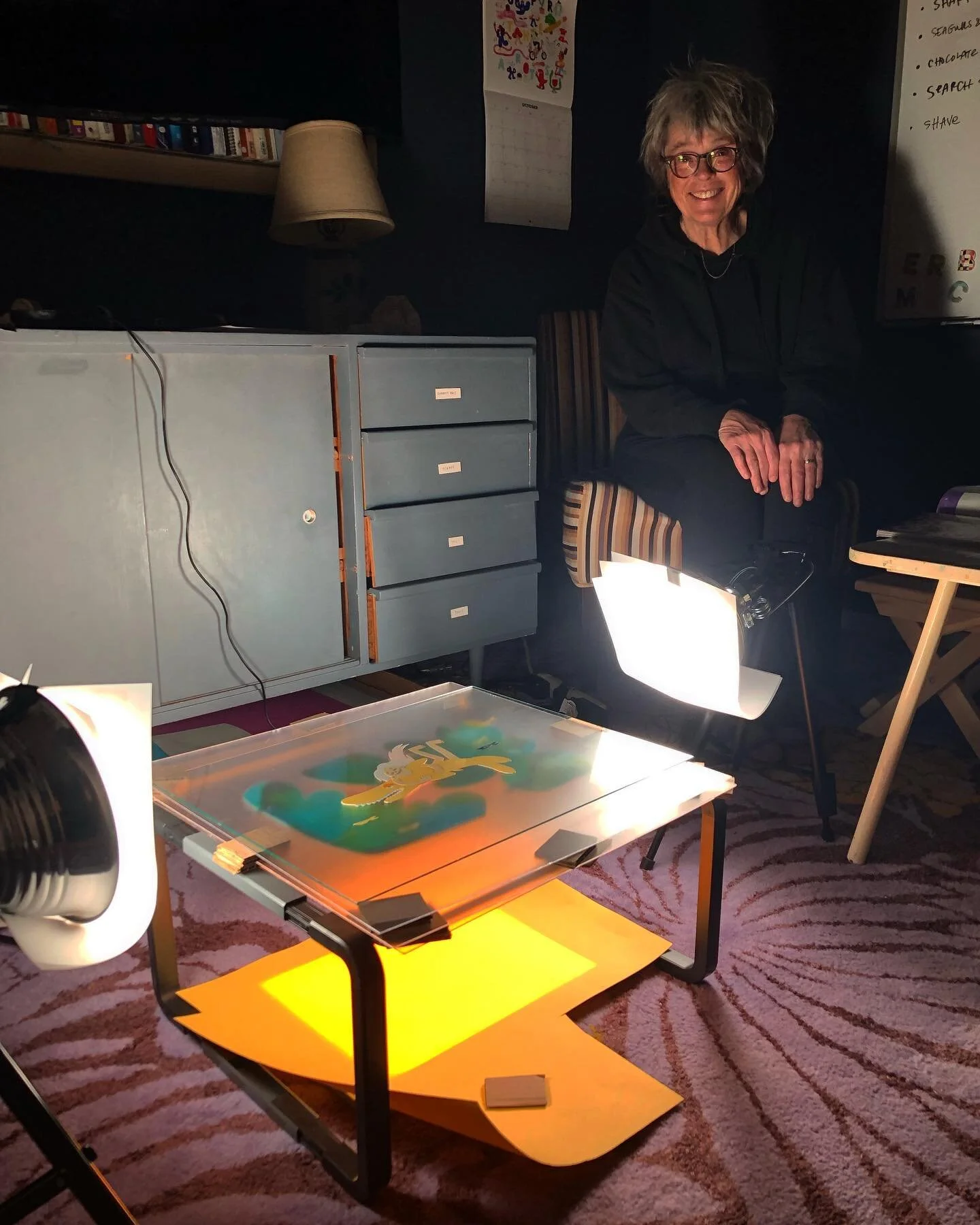 Mother Dearest! My personal cheerleader and photography advisor. This photo was taken back in January when she was helping me shoot my art before the mentorship started. I had recently happened upon the idea of the multi-plane animation stand and thi