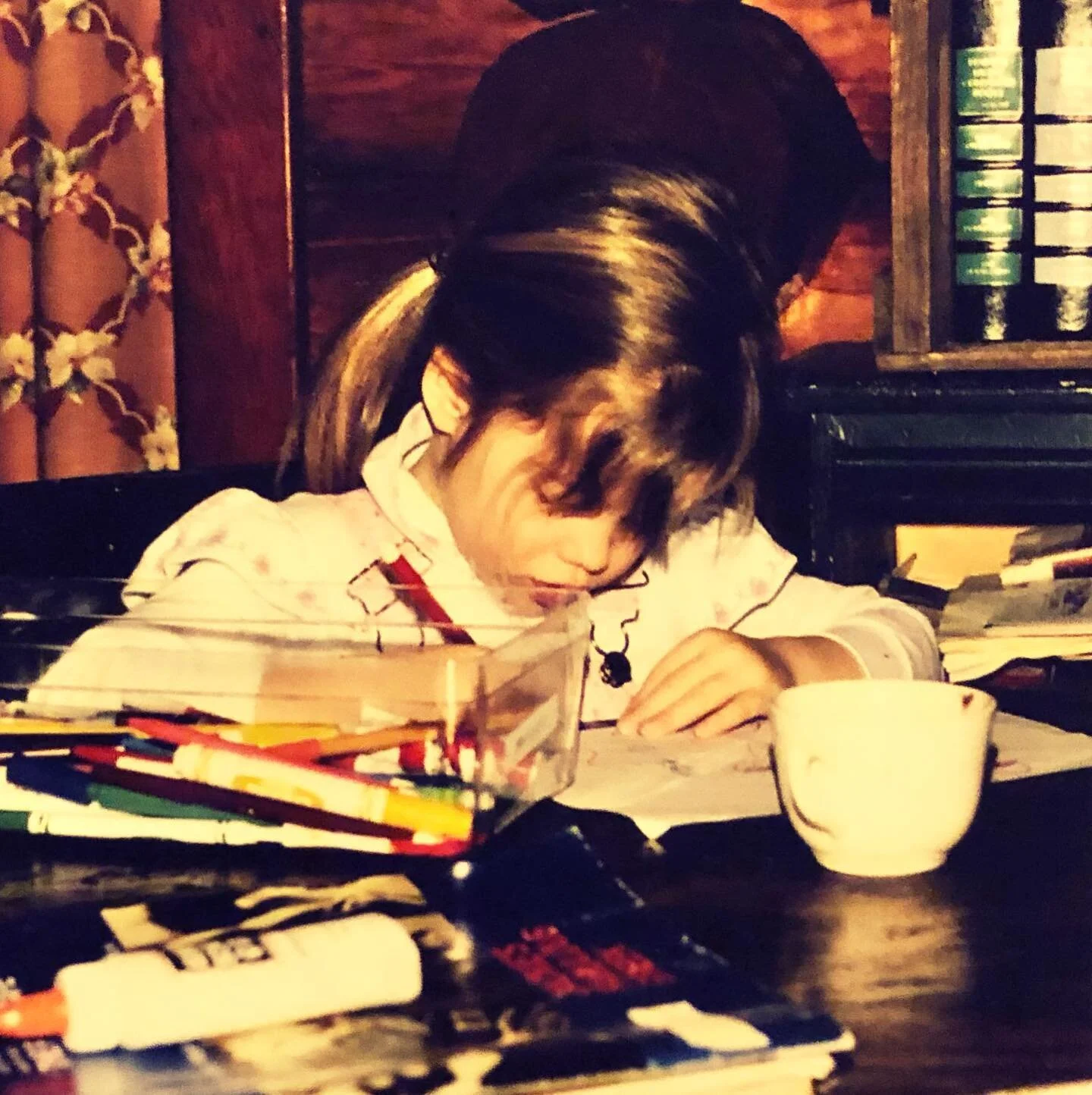 Little Me. All I remember is blowing through reams of copy paper that my mom kept in the can cupboard downstairs. The subject matter was oftentimes ladies with fancy clothes and complicated names. I later discovered @markkistlerartist and he taught m