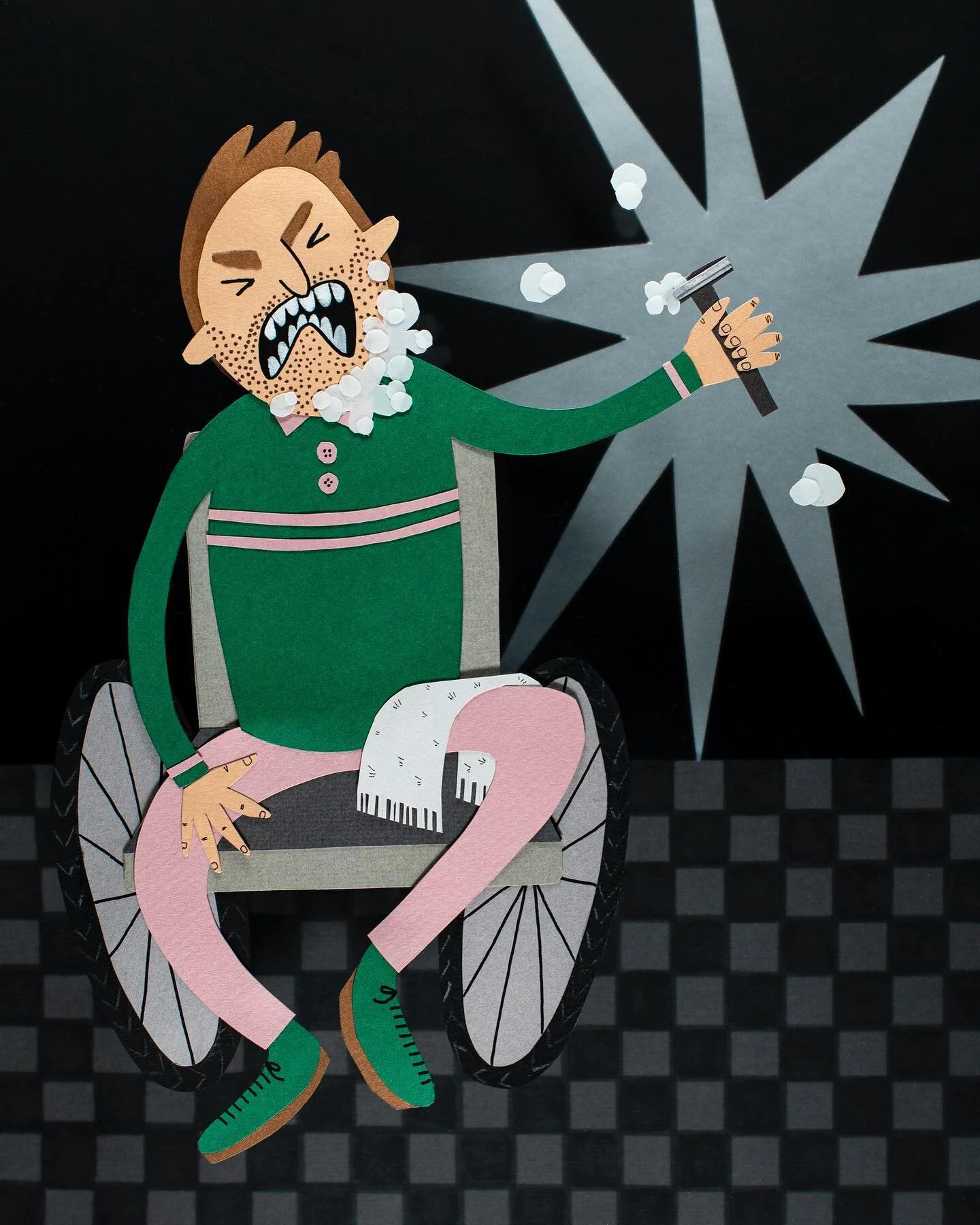 ALS. It&rsquo;s a beast. Bar none one of the most horrifying diseases for a patient&mdash;yet equally challenging for caregivers. 
.
.
This illustration was based off a patient I had a few years ago who had ALS. He was a challenging patient and certa