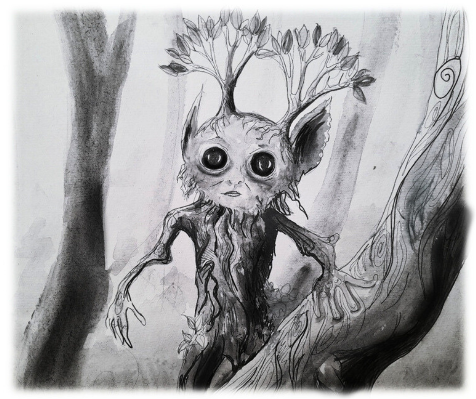 'Wood fae'
Hand painted ink & watercolour - finished digitally