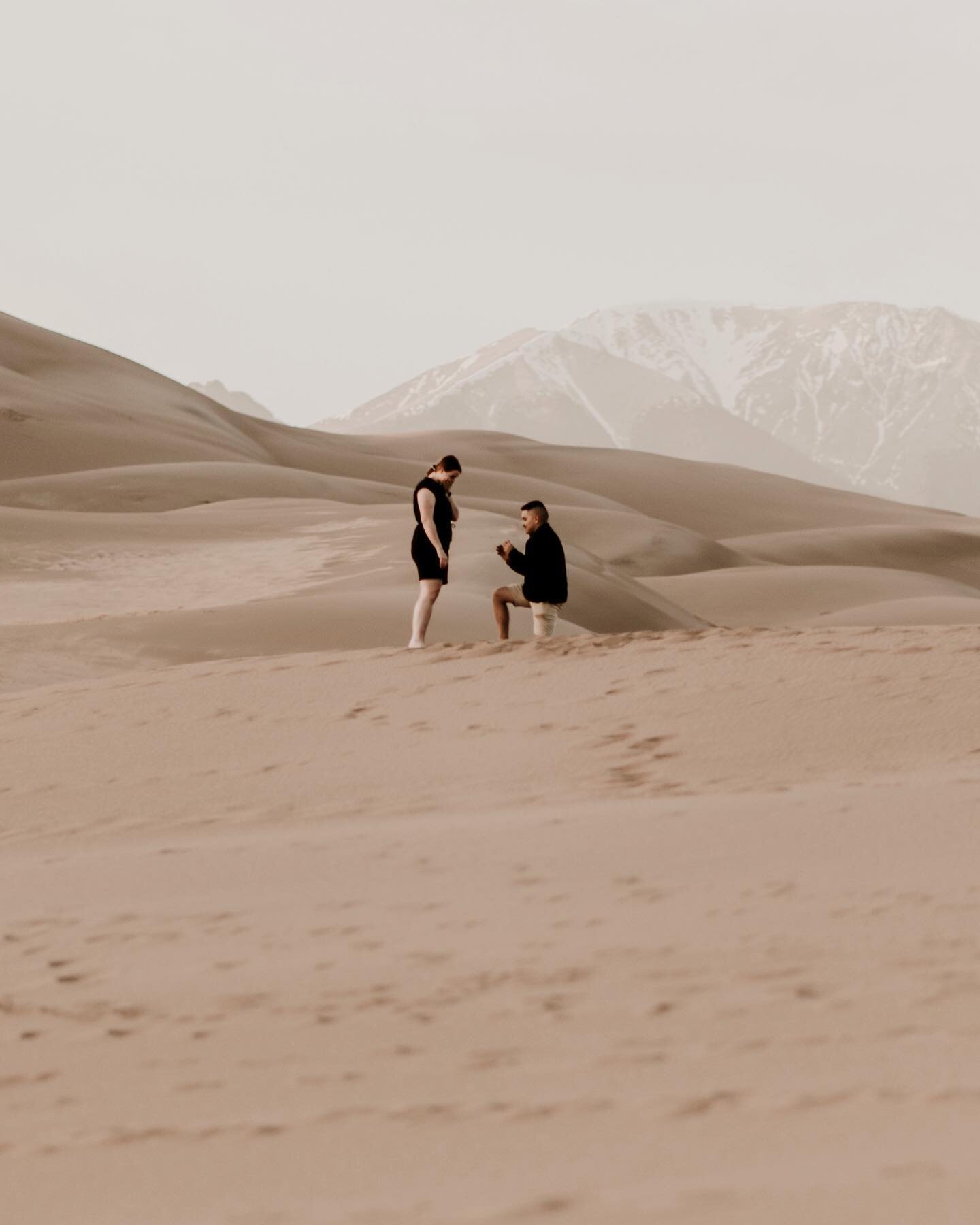 An excellent way to kick off busy season was taking Jolene on her maiden voyage to the Sand Dunes to capture these cuties&rsquo; surprise proposal. It&rsquo;s always such a trip experiencing the landscape of the dunes, it&rsquo;s such a wild place in