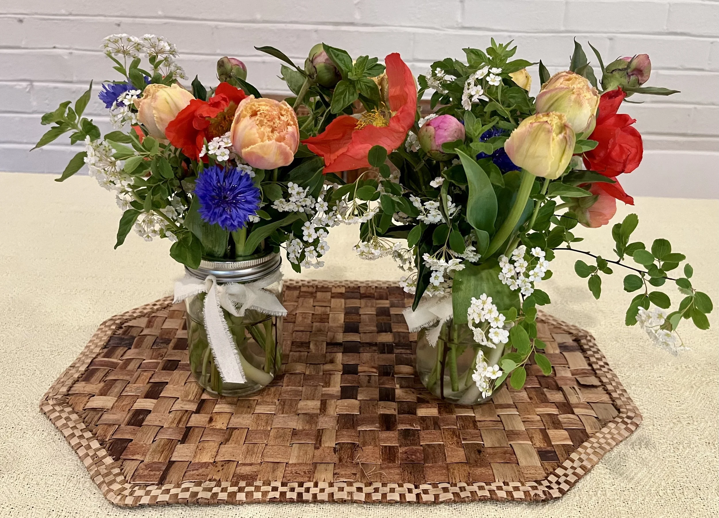 Small Mason Jar Table Arrangements (Set of 5)