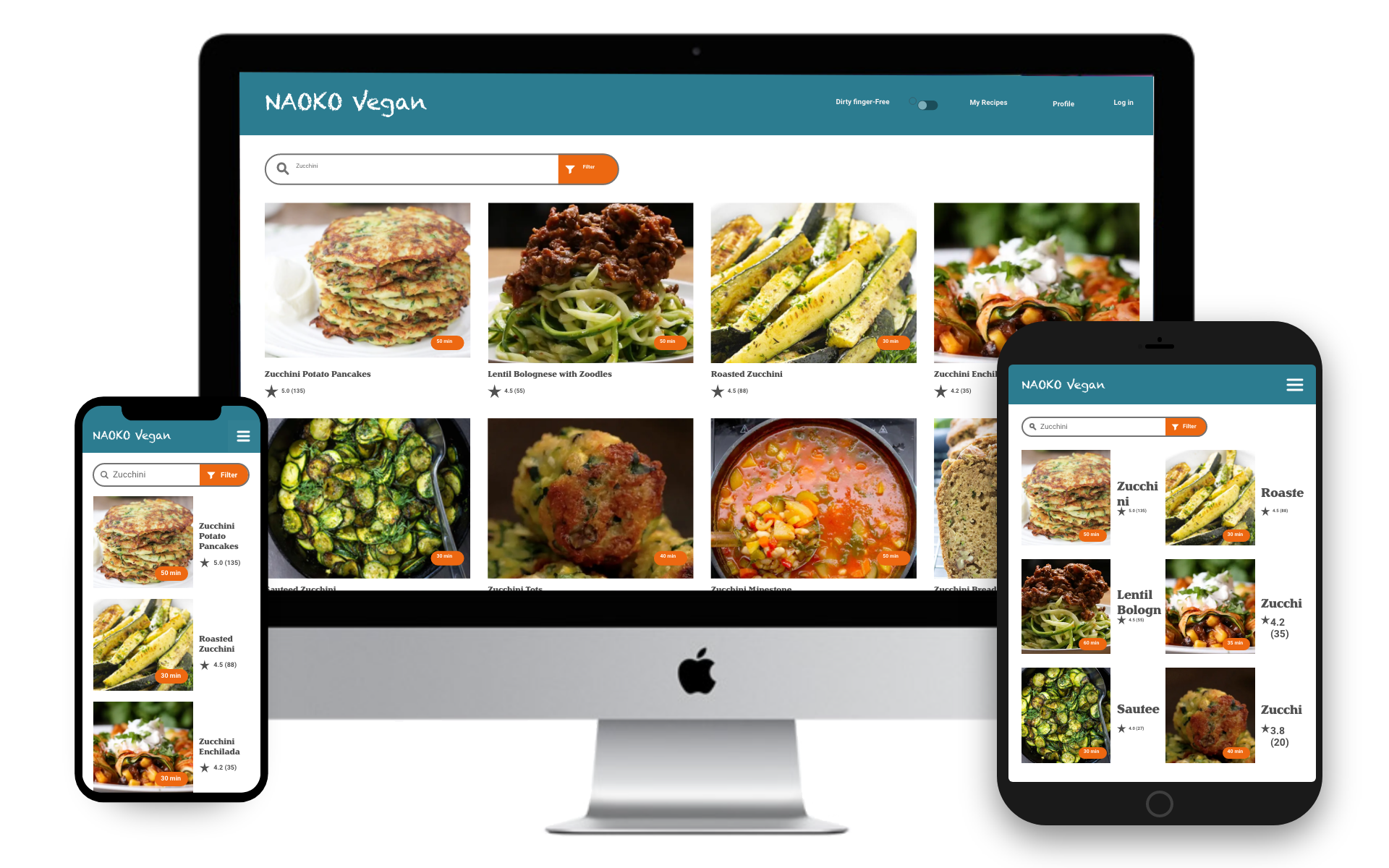 Naoko Vegan Responsive web design: Search