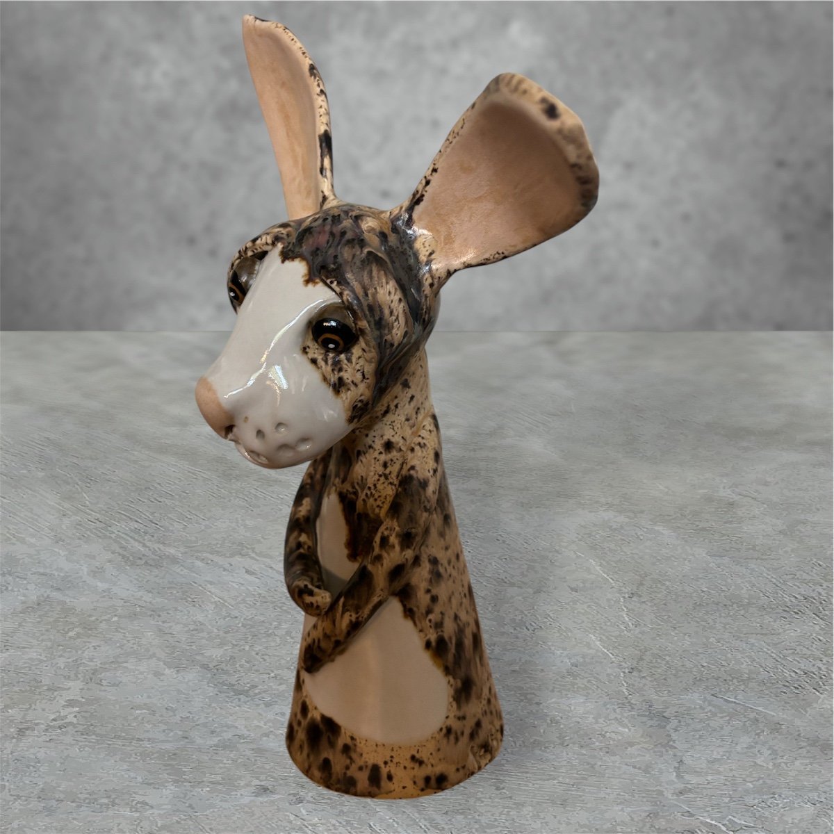 FAWN BUNNY.   Slab, hollow body. 12"h, 13"w and 6"d