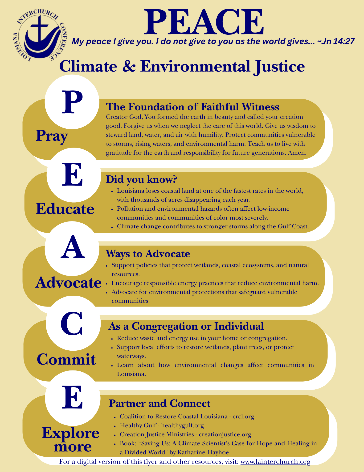 PEACE page - Climate and Environmental Justice