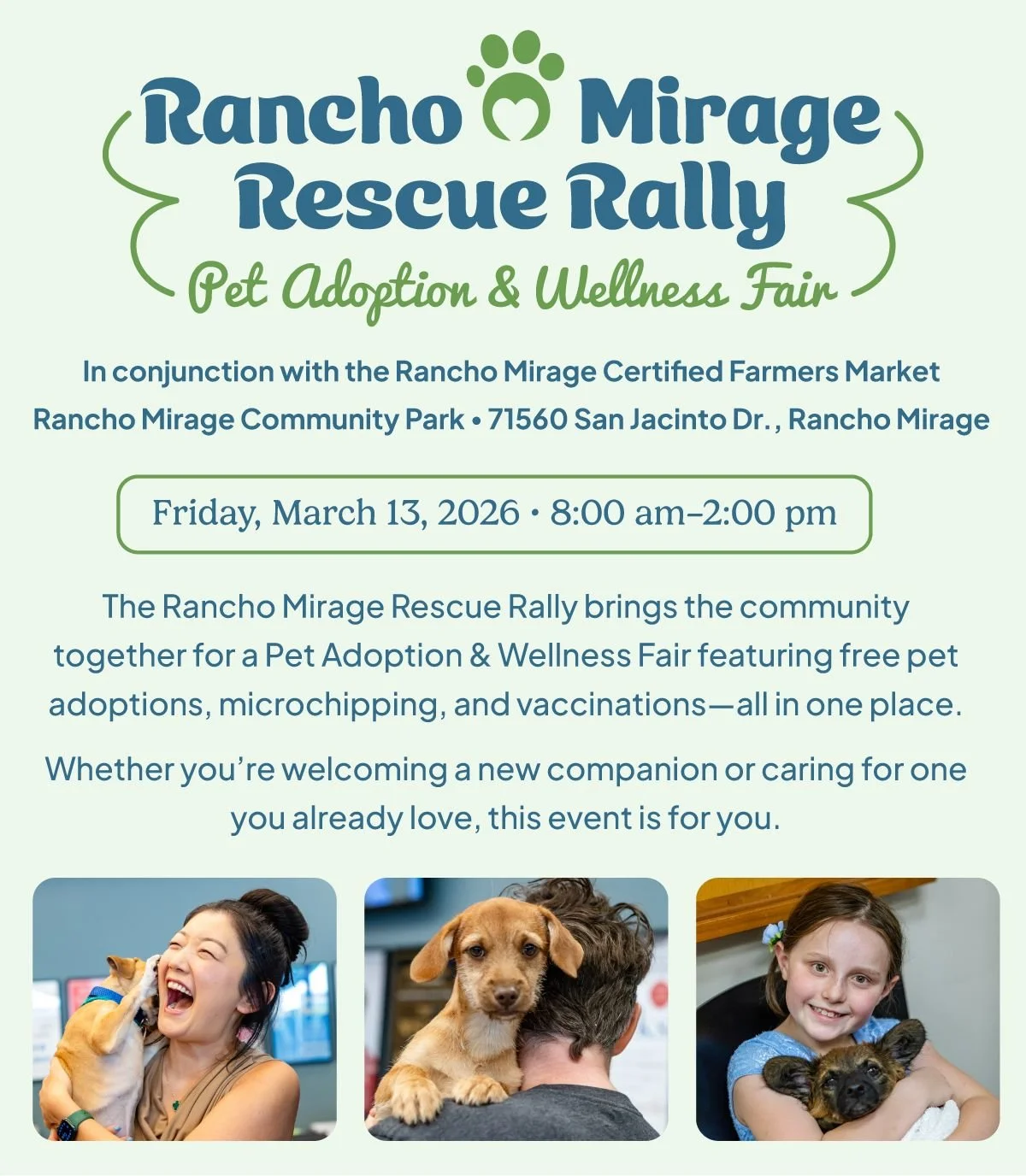 Rancho Mirage Rescue Rally Pet Adoption & Wellness Fail