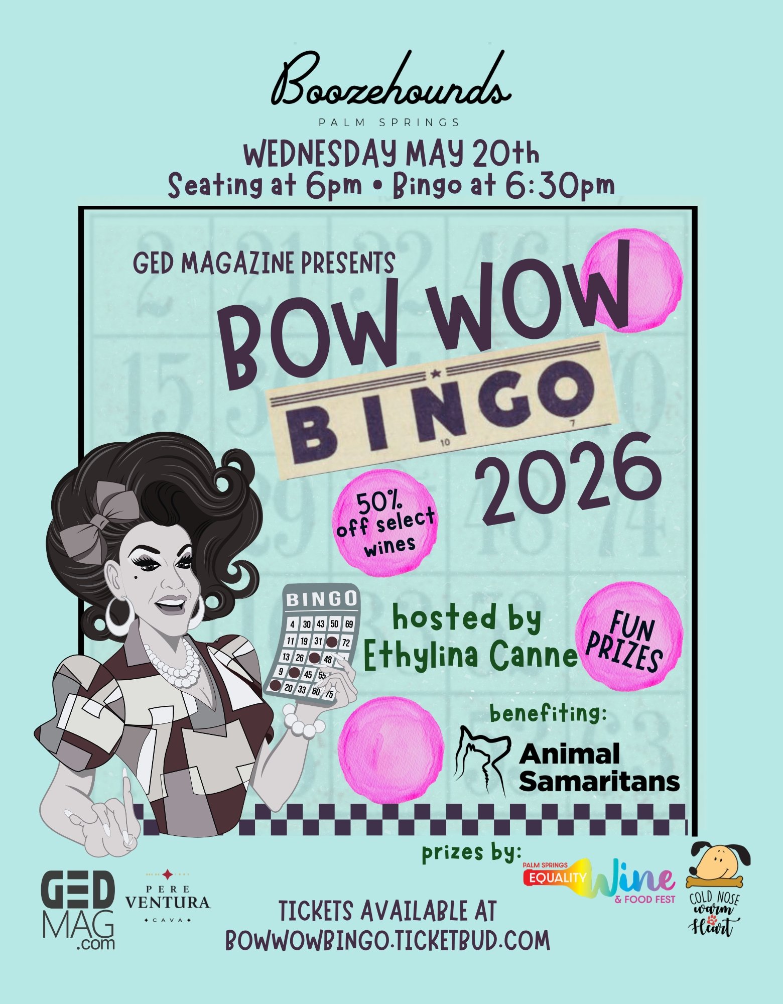 Bow  Wow Bingo at Boozehounds benefiting Animal Samaritans