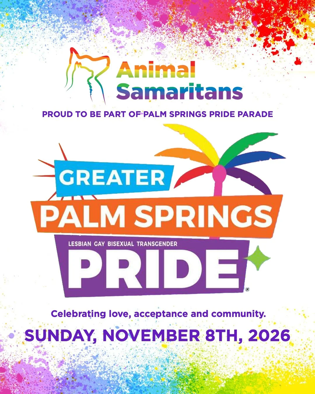 Palm Springs Pride Parade - Walk with Animal Samaritans