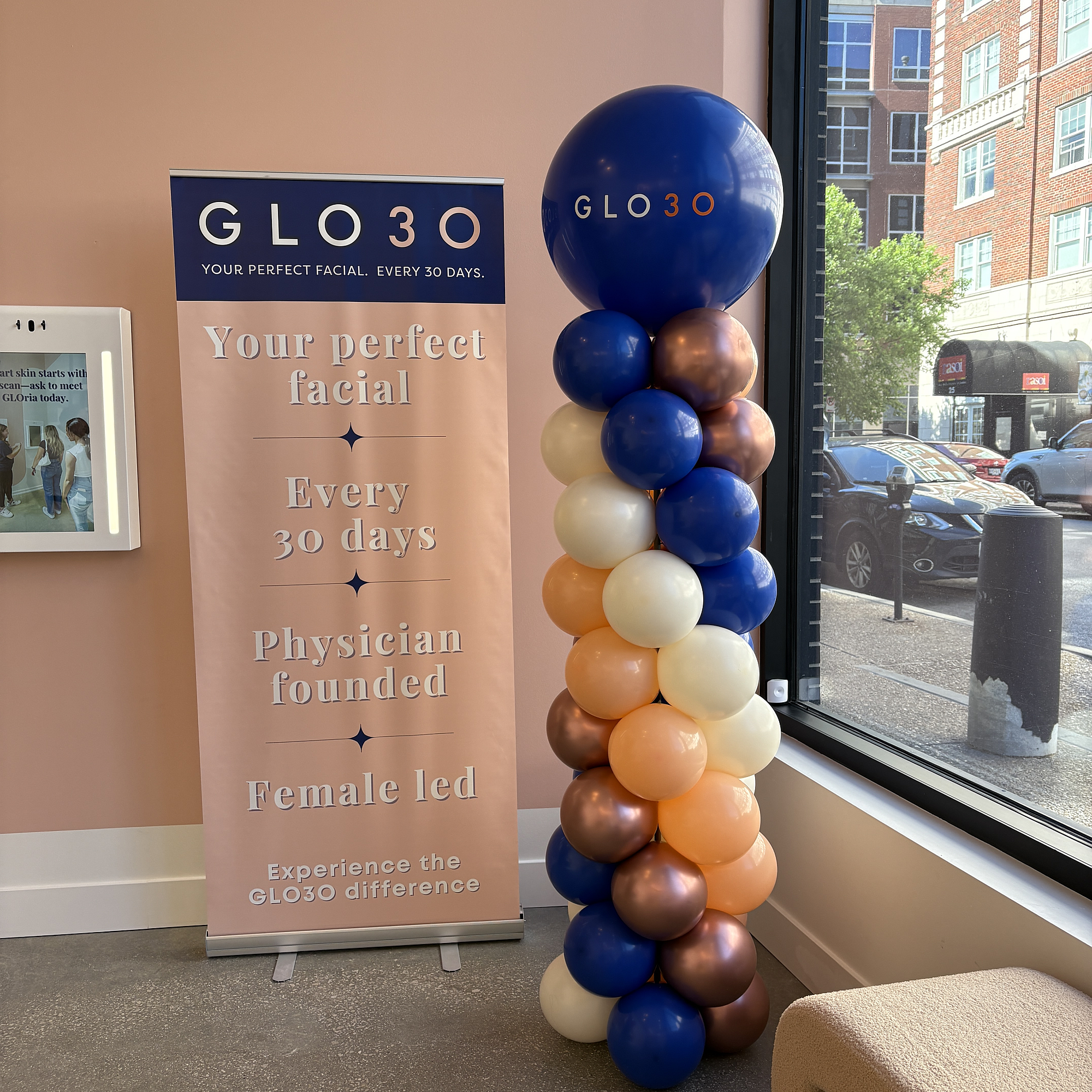 Balloon column for grand opening and corporate events
