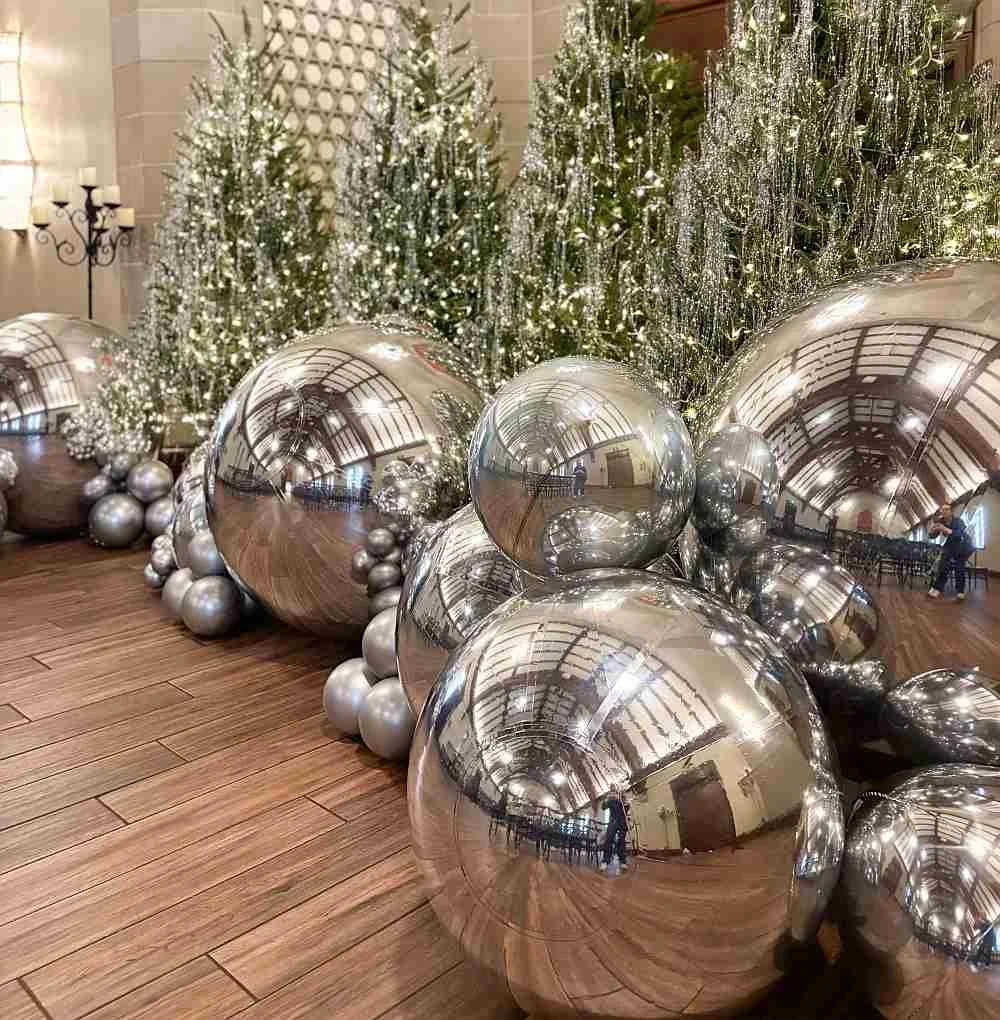 Giant mirror balls for corporate events