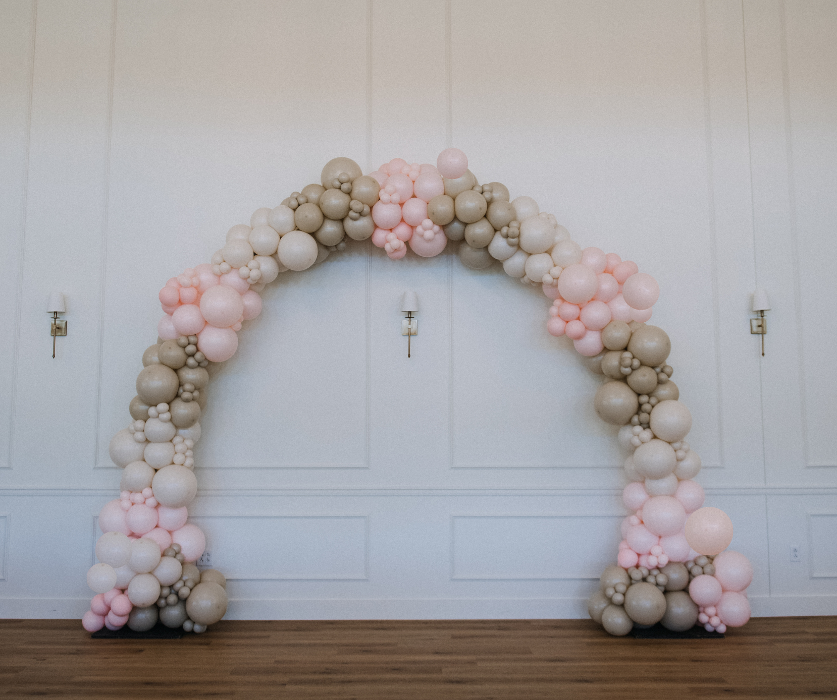 Organic balloon arch for corporate events