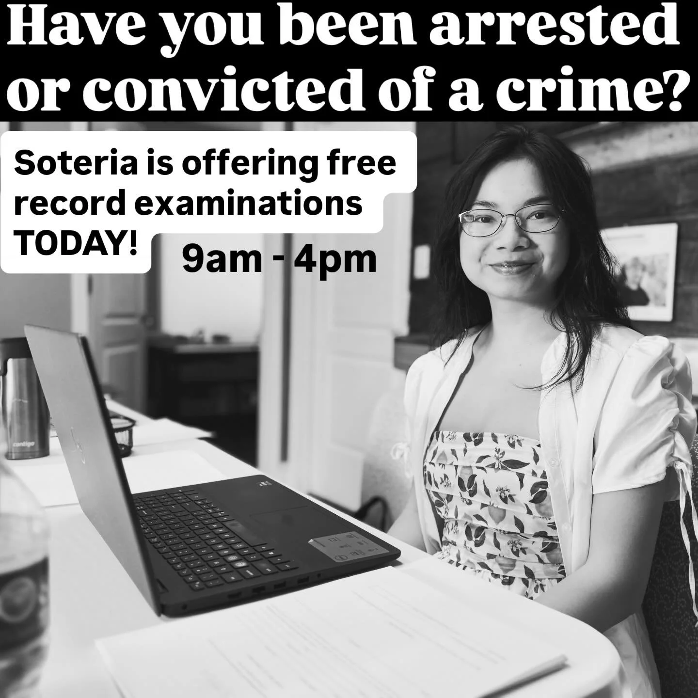 Have you been arrested or convicted of a crime?

SOTERIA IS OFFERING FREE RECORD EXAMINATIONS TO CELEBRATE SECOND CHANCE MONTH 

Are you having a hard time getting a job, furthering your education,  and / or obtaining housing because of your record? 