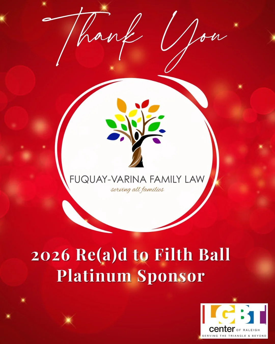 We want to send a HUGE thank you to our friends at Fuquay-Varina Family Law for sponsoring this year&rsquo;s Re(a)d to Filth Ball 📚✨

Fuquay-Varina Family Law provides quality, affordable legal representation in an inclusive and affirming space. The