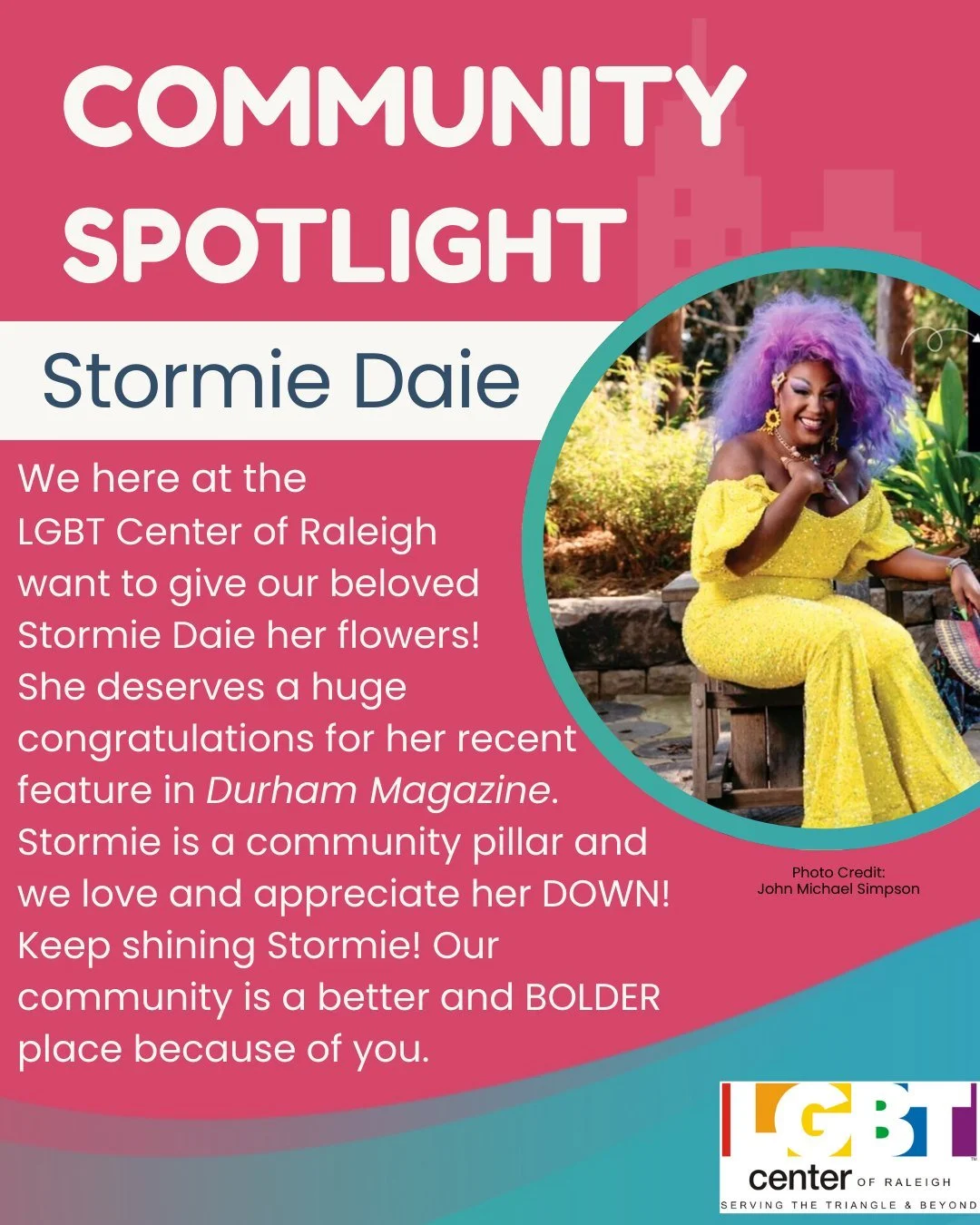 Featured, booked, and busy! Congratulations to our beloved Stormie on her recent feature in Durham Magazine! You deserve your flowers today, tomorrow and always!