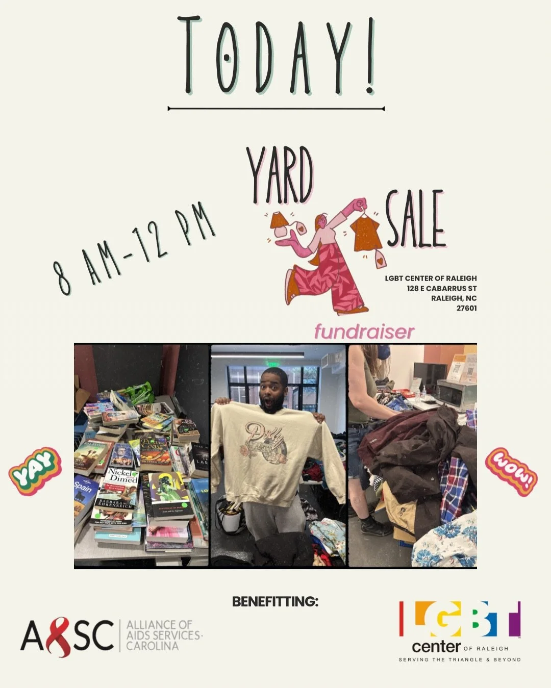 Happening Today!! Our annual Yard &ldquo;Sale&rdquo; fundraiser is in full swing! Come by today between 8 AM and 12 PM to shop! We can&rsquo;t wait to see you there!